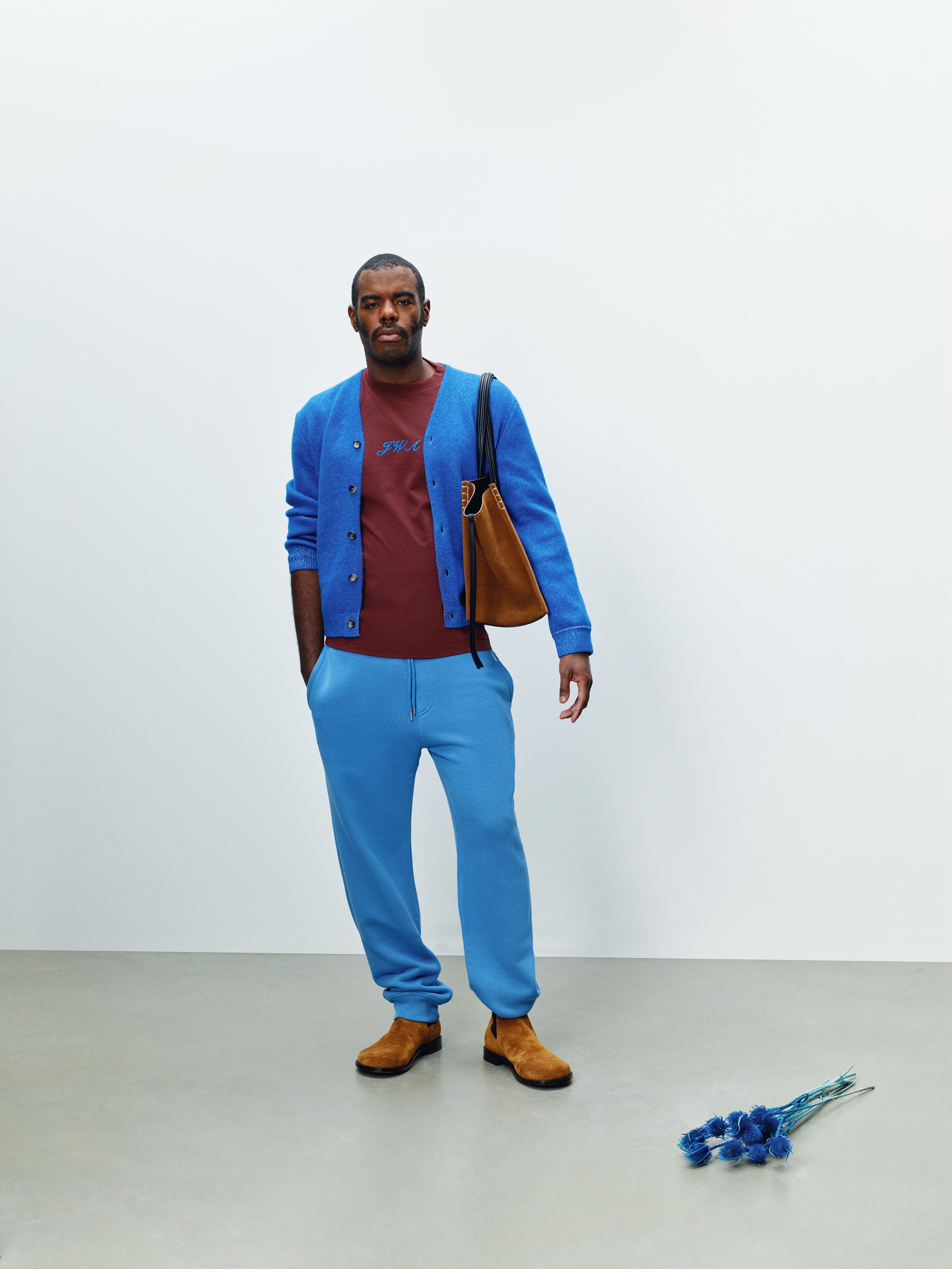 J.W.Anderson Mohair Cardigan Strickjacke Cobalt Herren