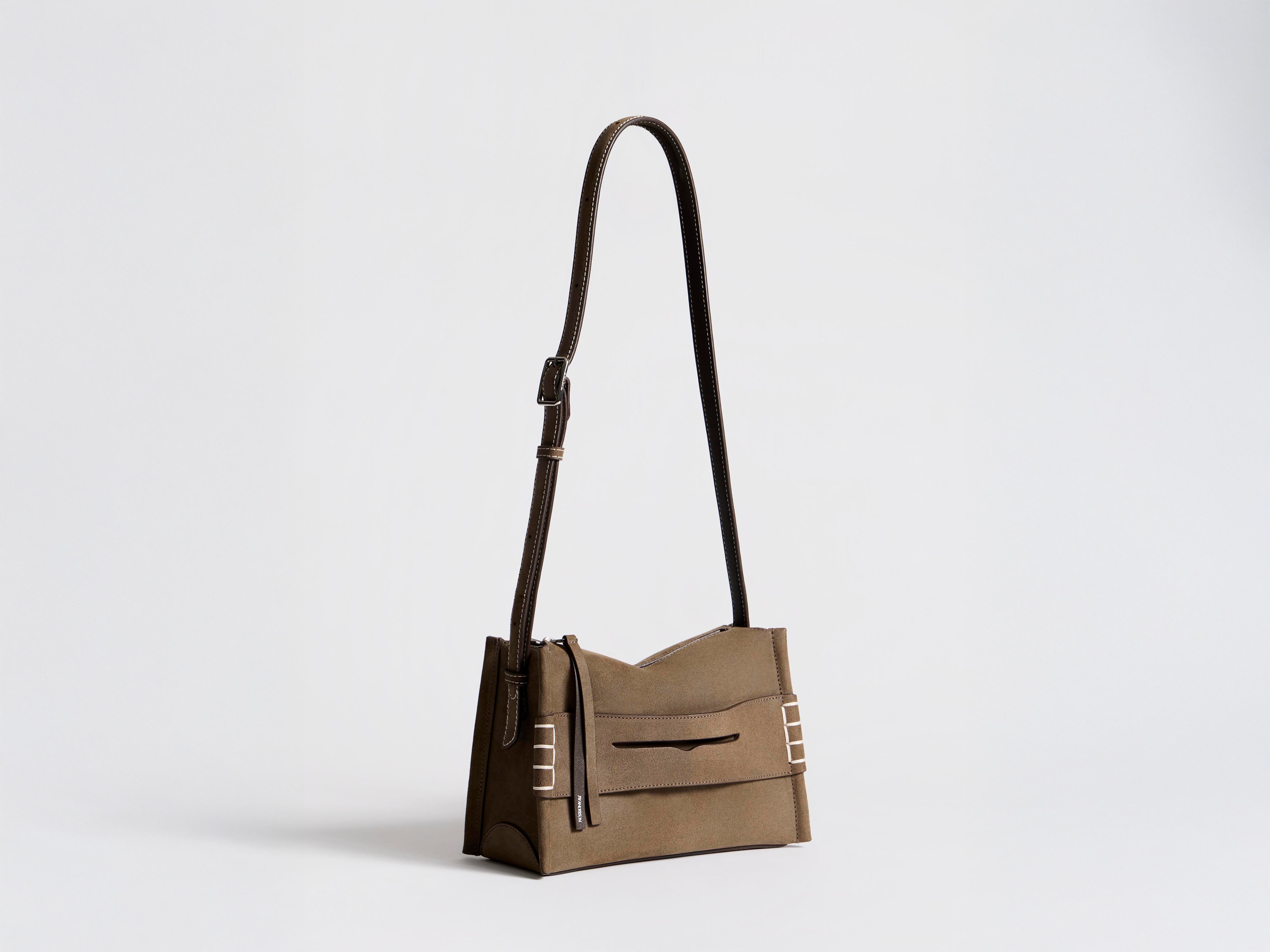 J.W.Anderson Small Messenger Loafer Tasche taupe Leder