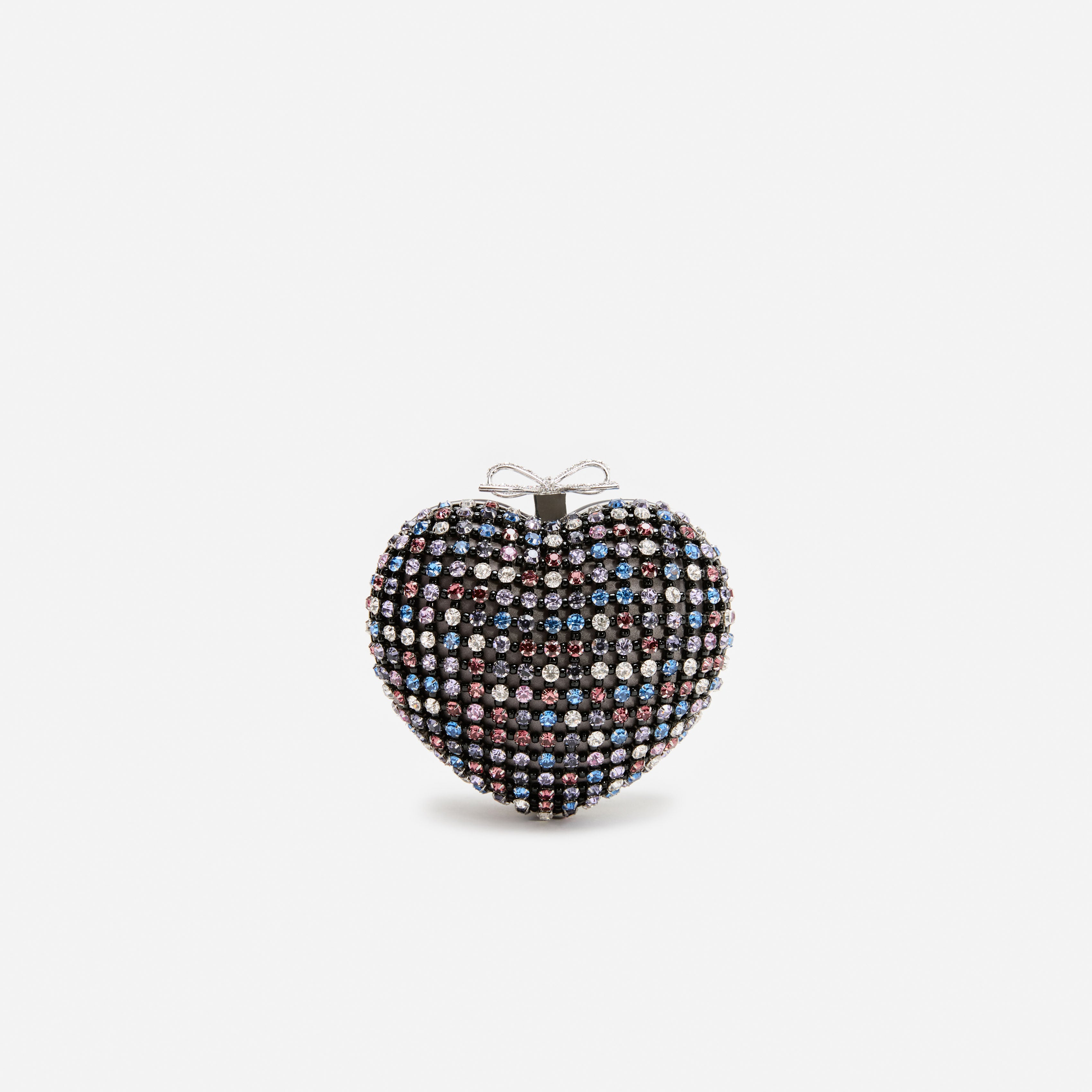 Self Portrait Multi Crystal Heart Clutch Tasche Multi One Size