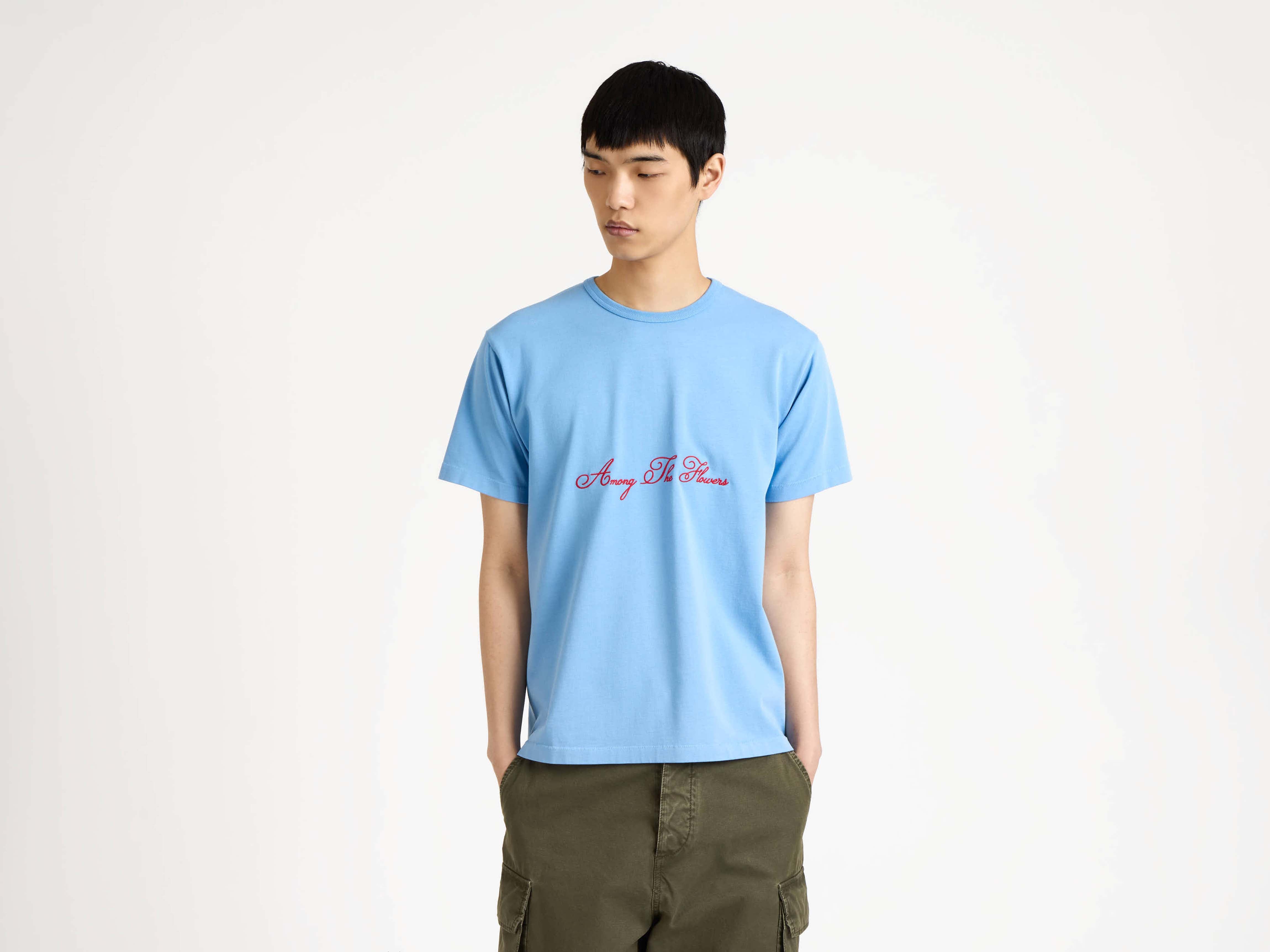 J.W.Anderson Among Flowers T-Shirt Hellblau Herren