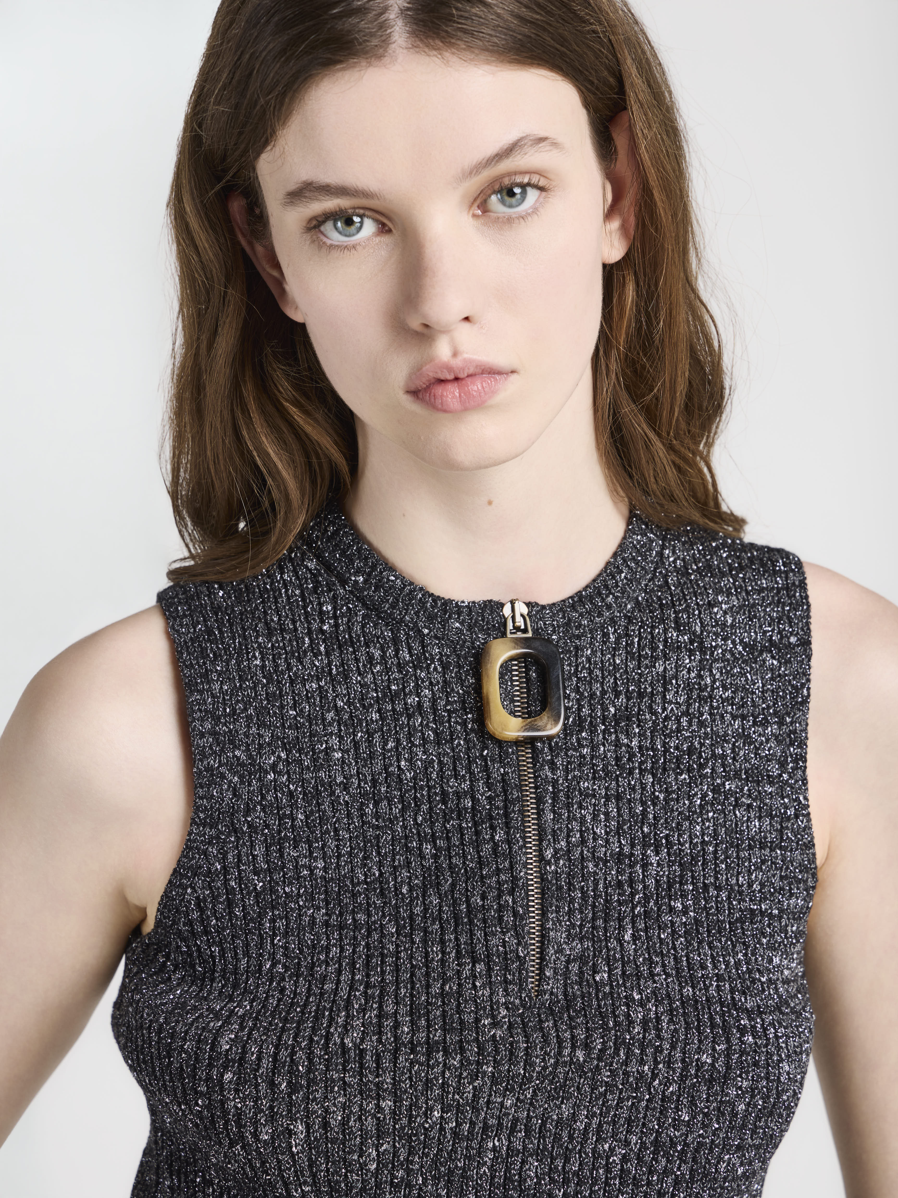 J.W.Anderson Zipped Tank Top Damen Schwarz Baumwolle