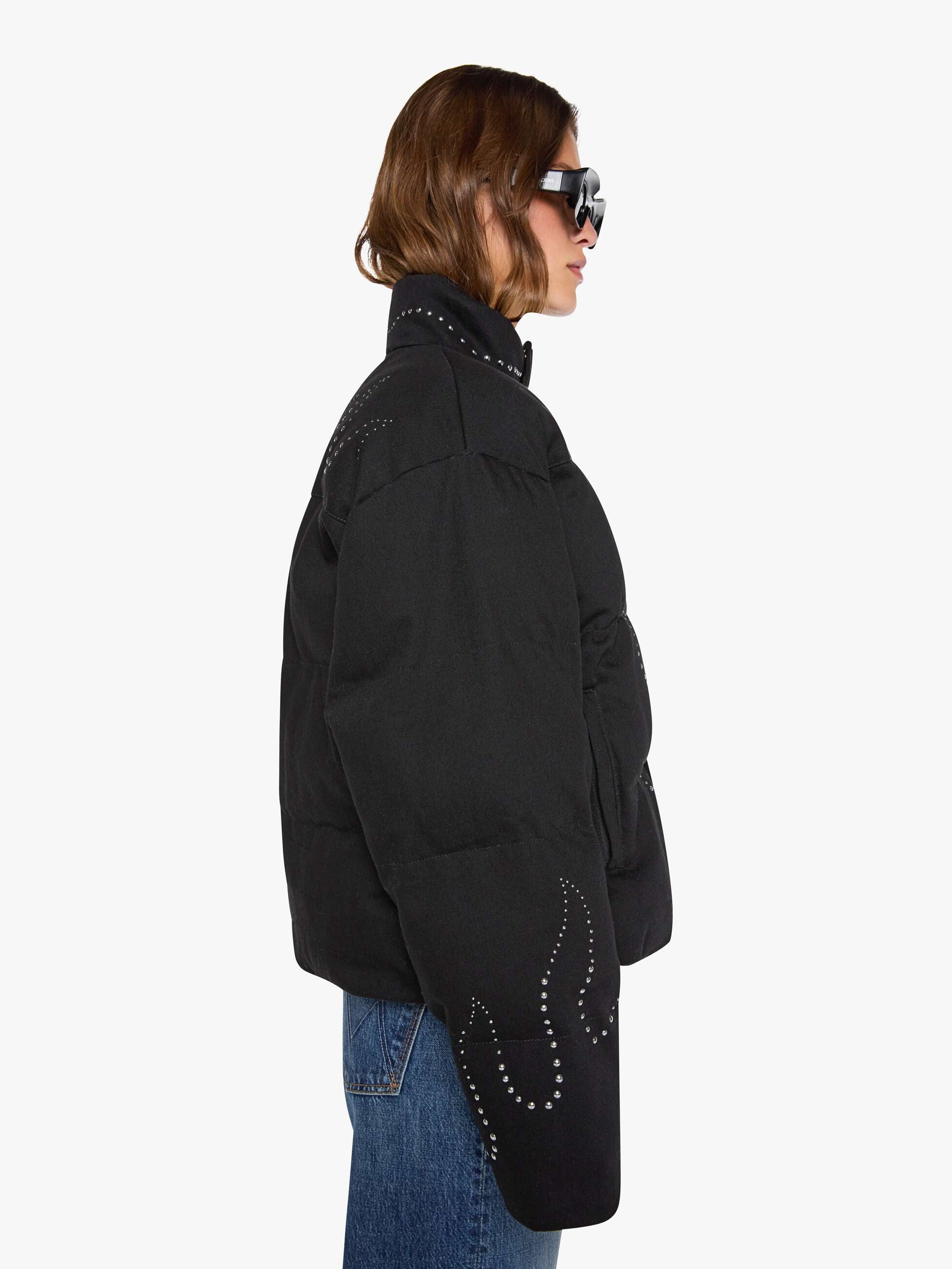 Mother Drop Pillow Fight Puffer Jacke Black Smoke