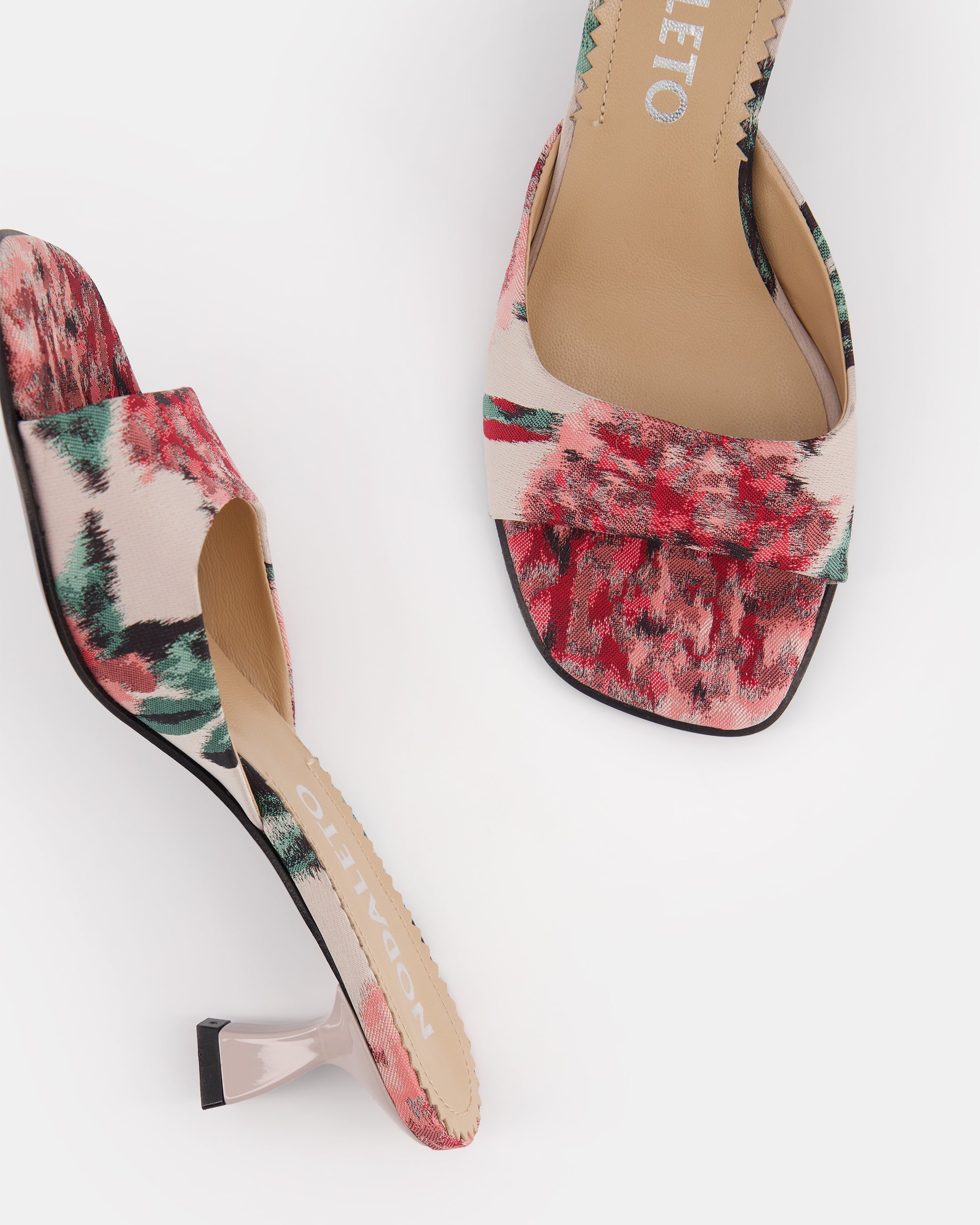 Nodaleto Dona Reese Mule Roses Print 5 cm
