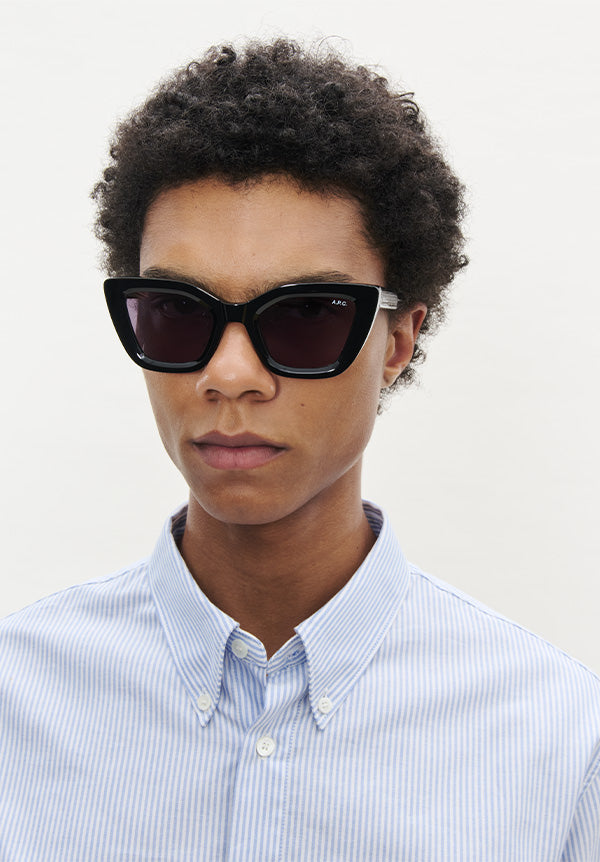 A.P.C. Les Papillons Sonnenbrille Schwarz TU