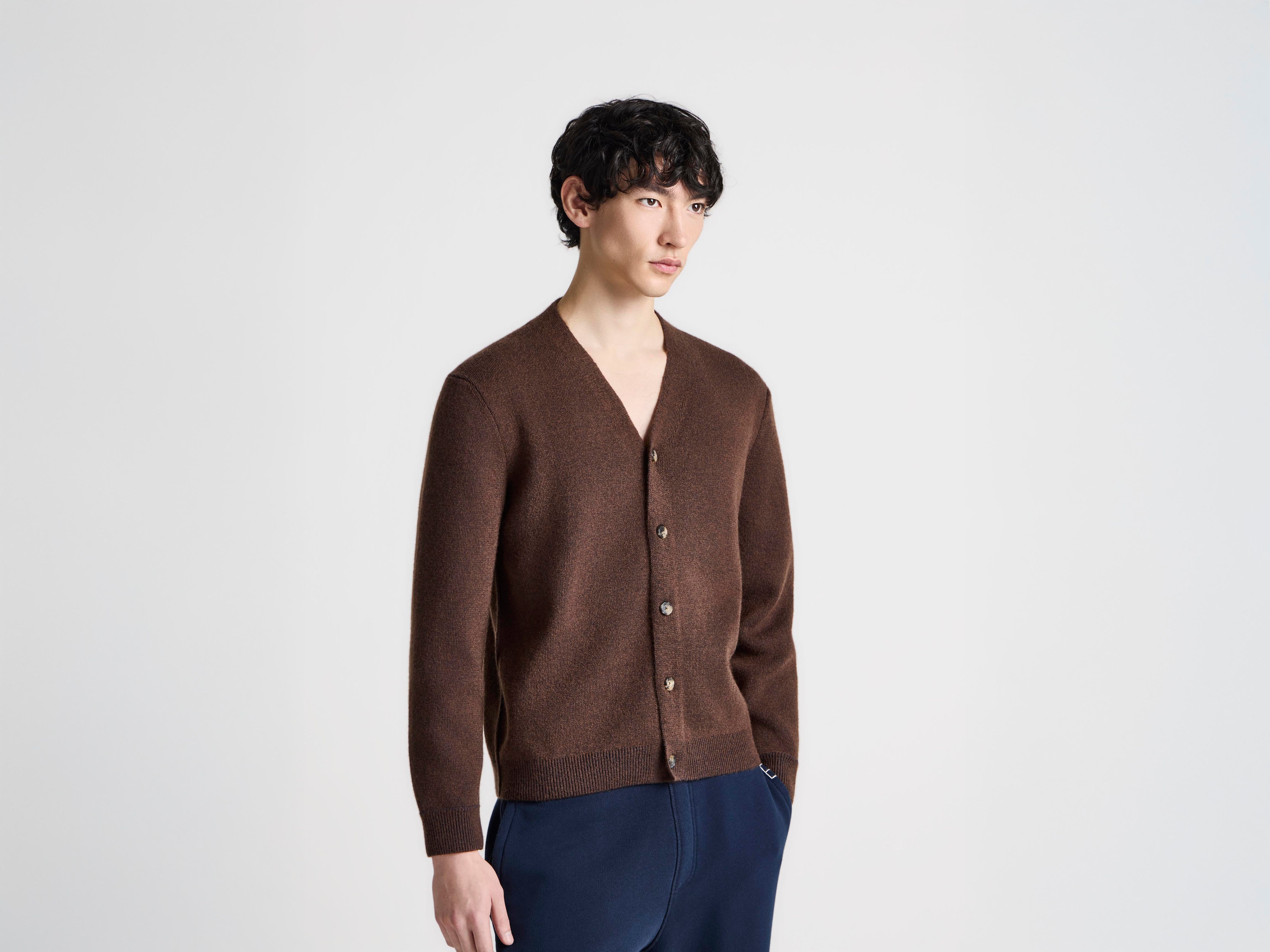 J.W.Anderson Knitted Mohair Cardigan Strickjacke braun Mohair
