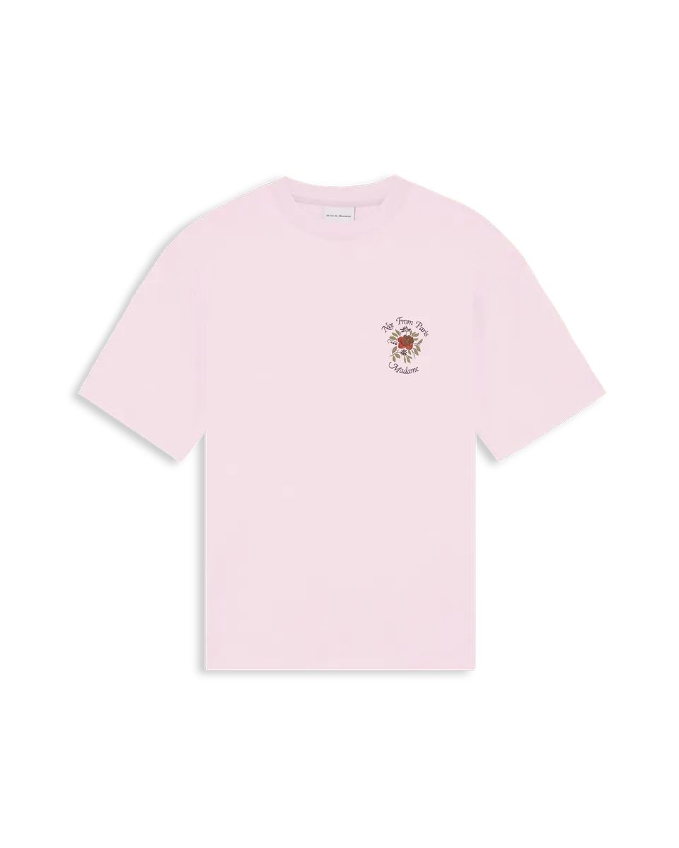 Drôle De Monsieur Slogan Rose T-Shirt hellrosa