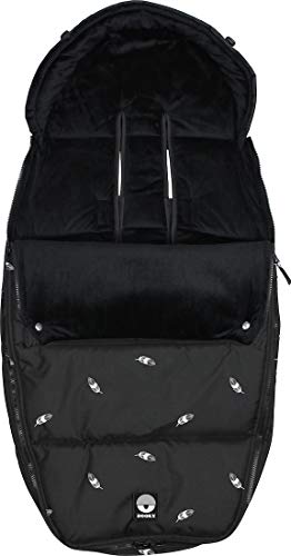 Dooky Silver Feather Fußsack L schwarz 98x50 Winter