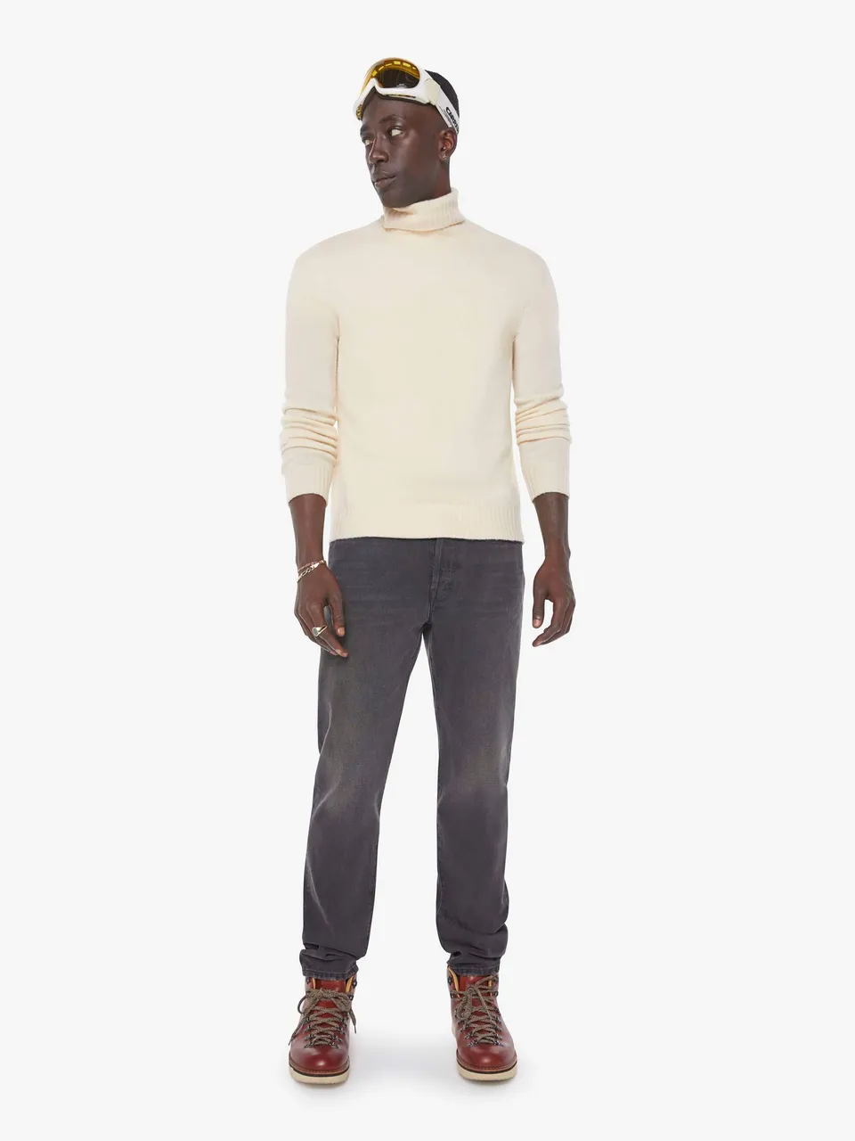 Mother The Mega Neat Straight Jeans Taken For Granite Grau