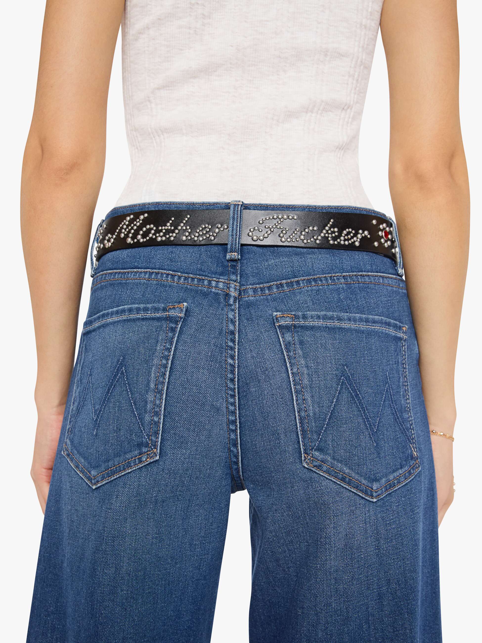 Mother Accessories The MF Studded Gürtel Schwarz Leder