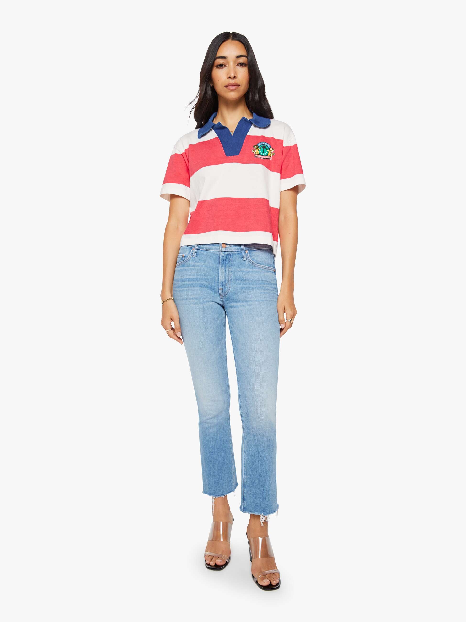 Mother The S/S Match Hemd Teaberry And Fluff Baumwolle