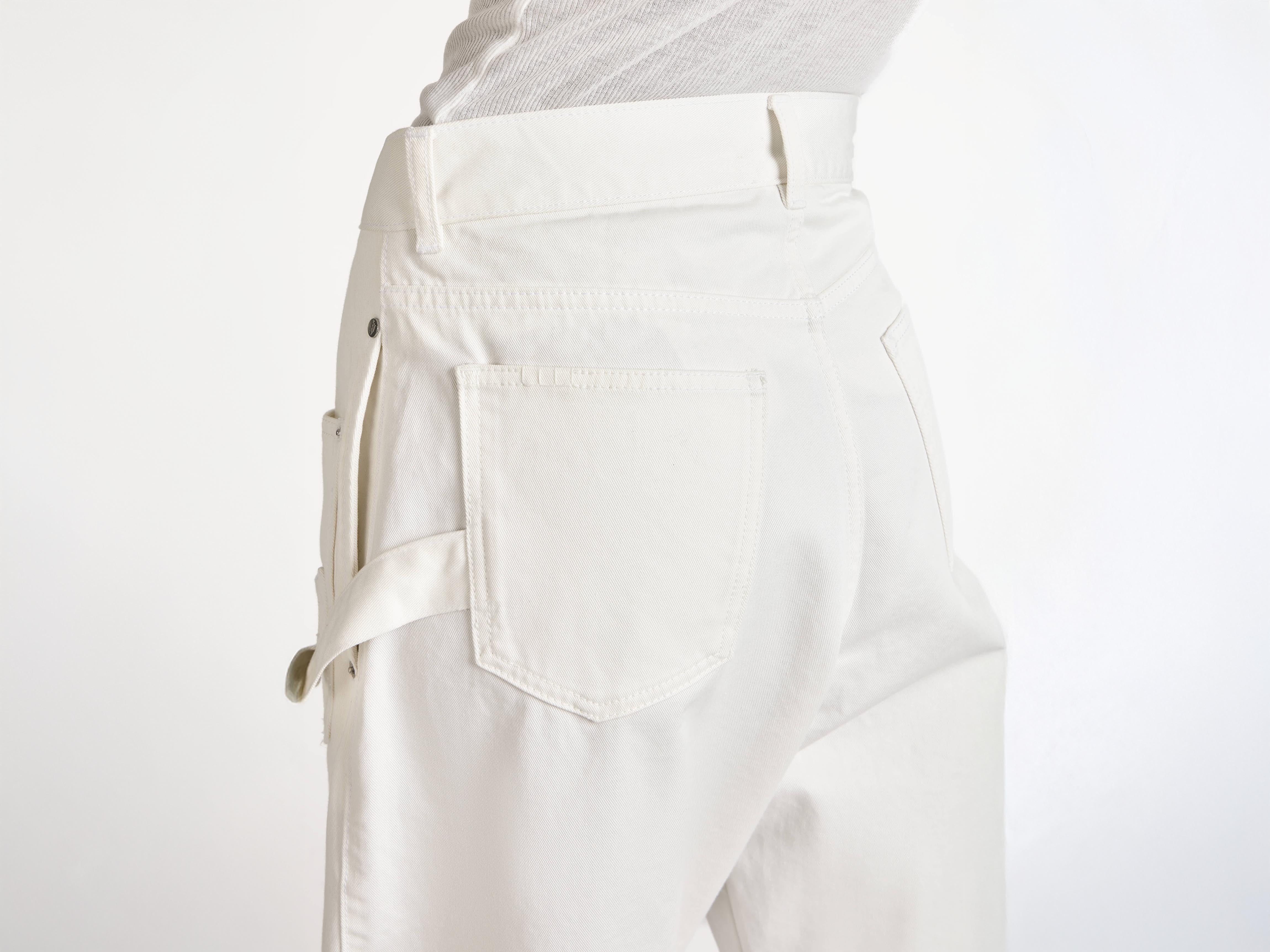 J.W.Anderson Twisted Workwear Jeans Off White Damen Denim