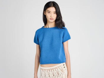 J.W.Anderson Knitwear Pointelle T-Shirt Schwarz Viskose