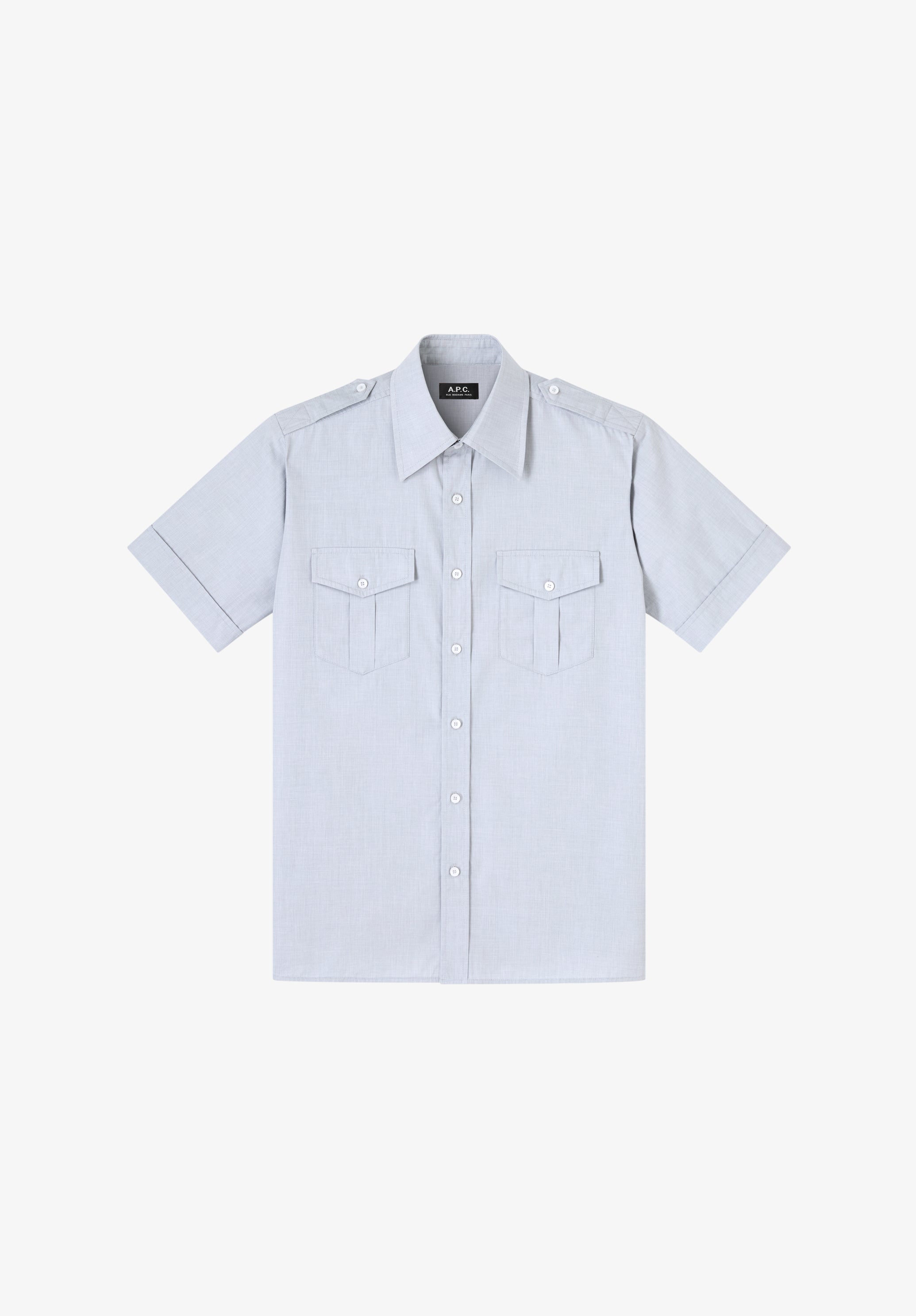 A.P.C. Miles Hemd Baumwolle grau