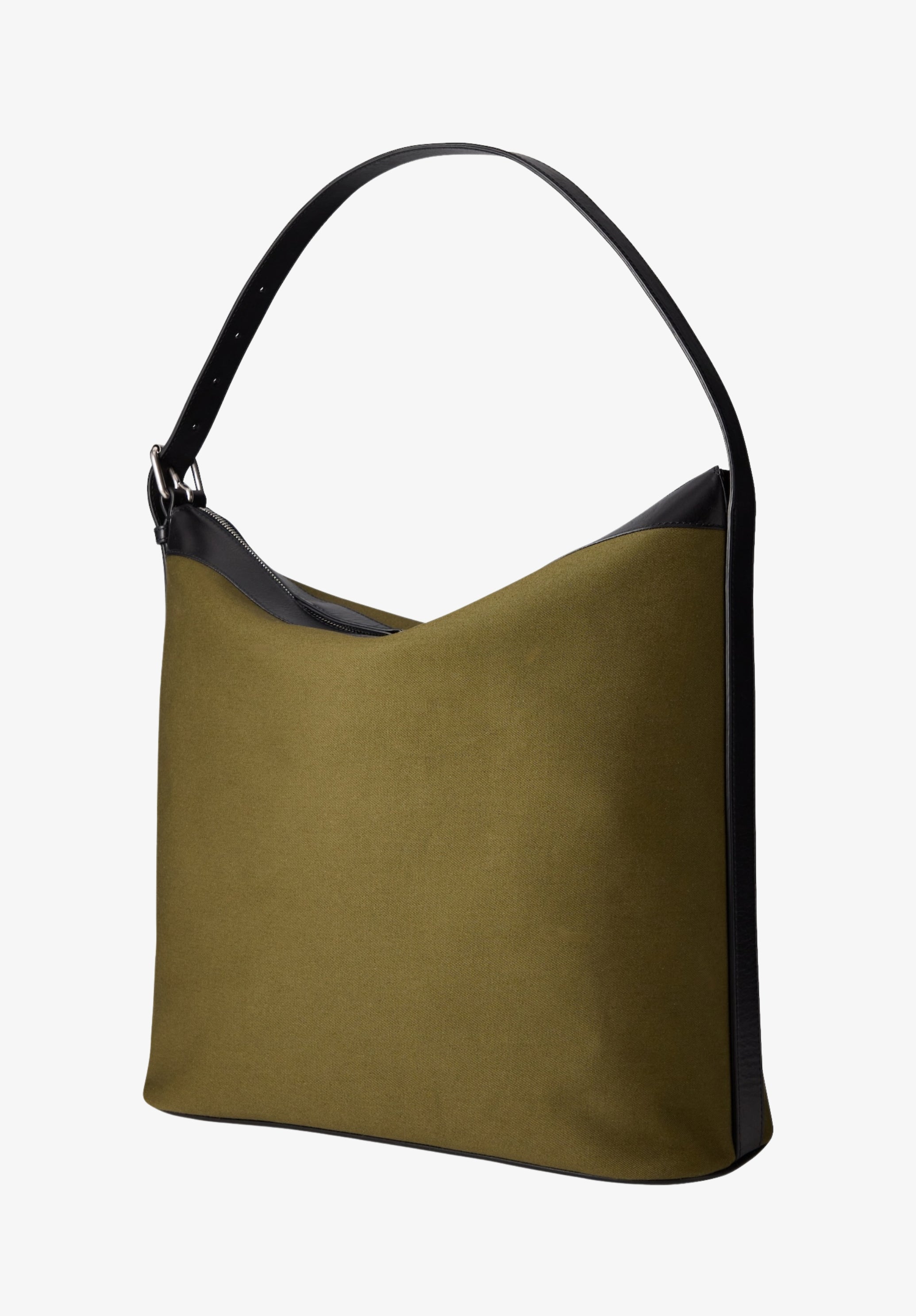 A.P.C. Vera Maxi Biker Tasche Canvas Leder TU Grün