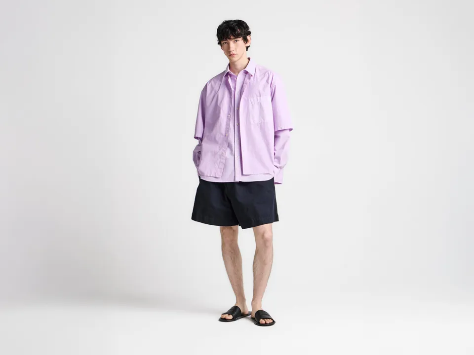 J.W.Anderson Shirts Double-Layered Hemd Herren Lila 48
