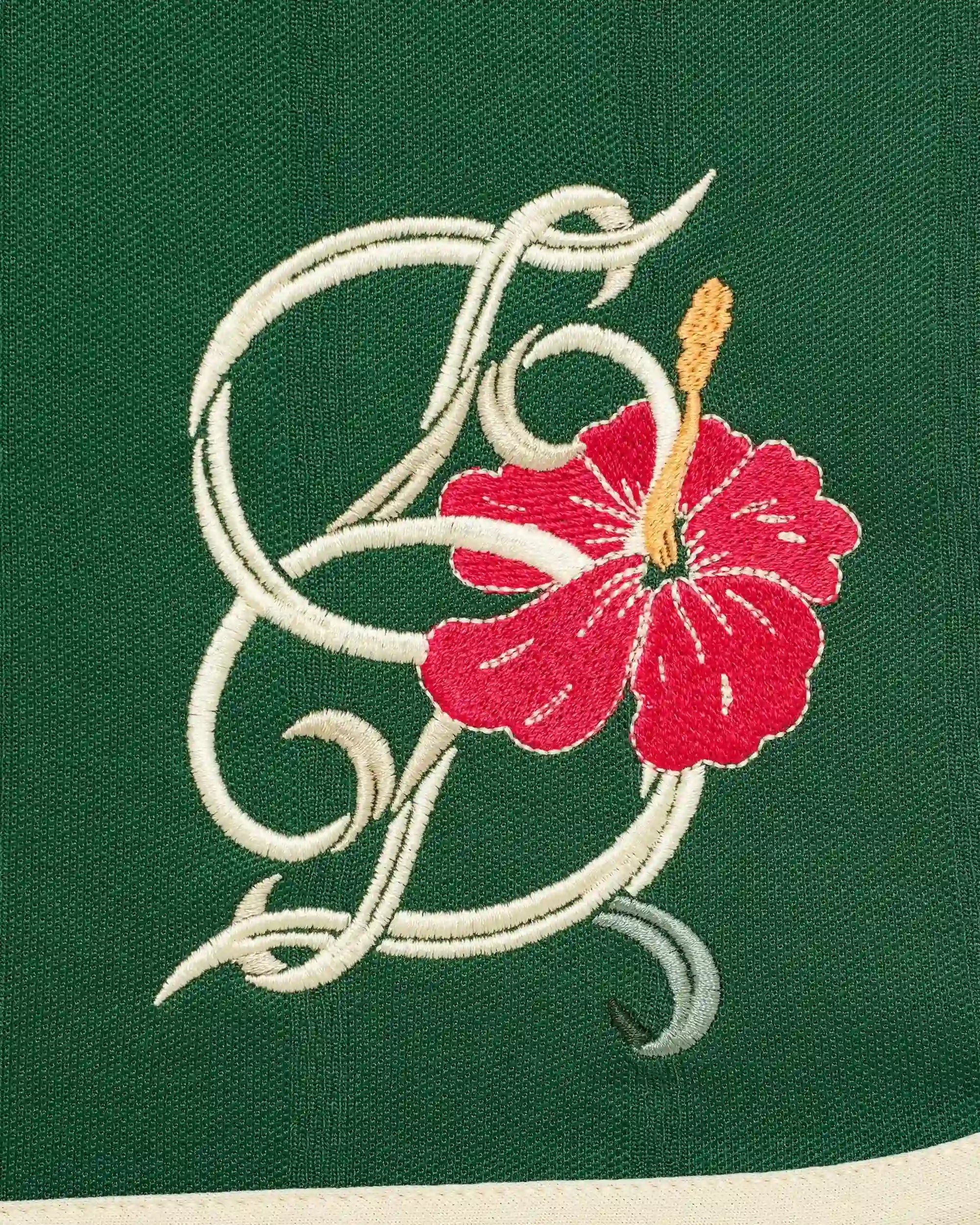 Drôle De Monsieur Short D Hibiscus Shorts Dunkelgrün Baumwolle