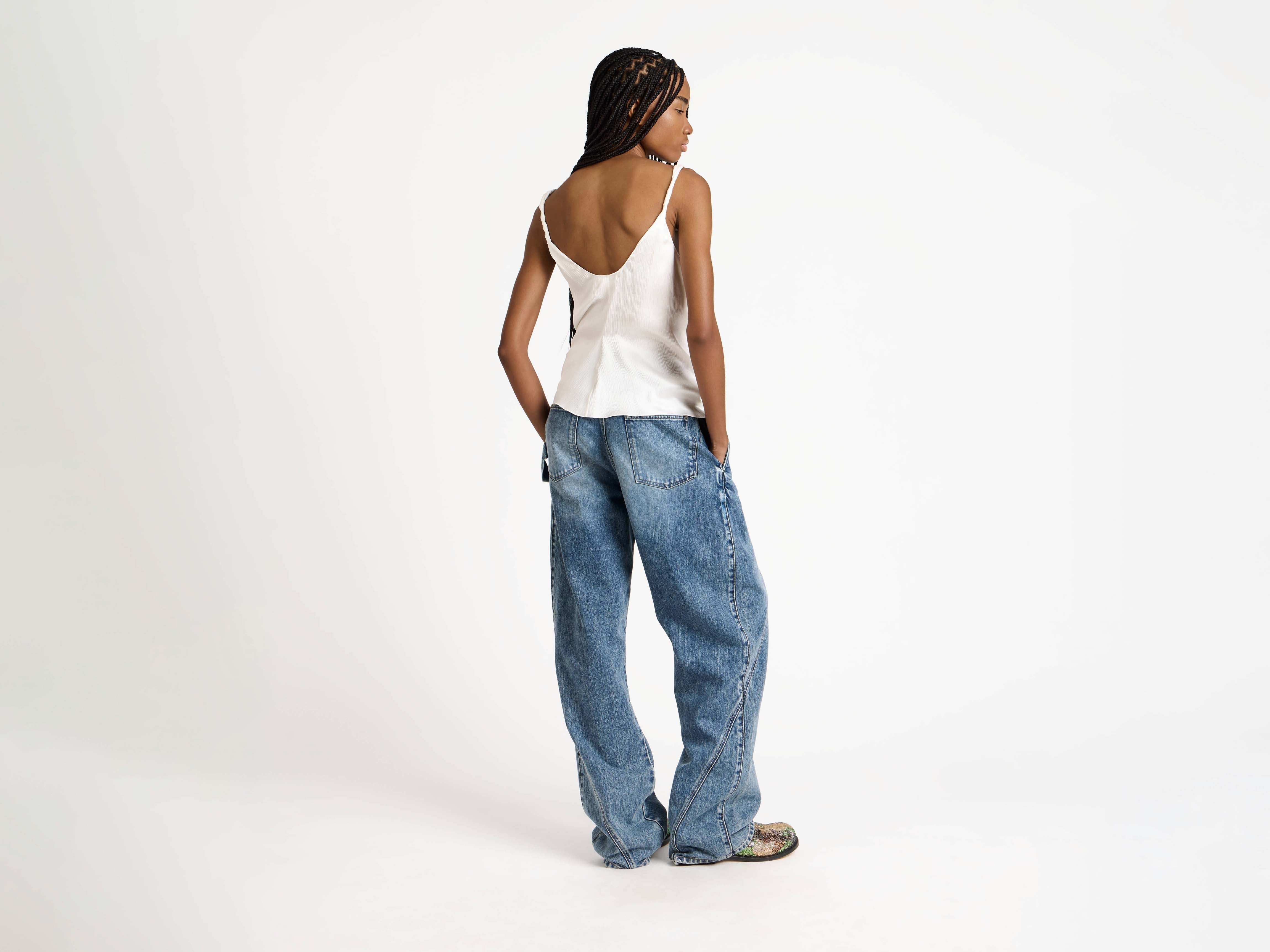 J.W.Anderson Knotted Waist Cami Top Trägertop Off-White Seide