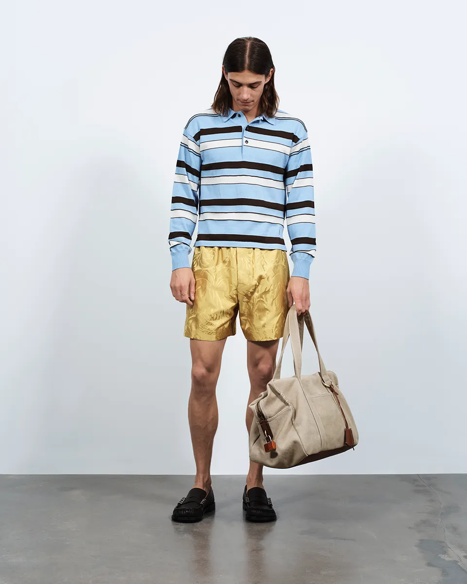 J.W.Anderson Damask Shorts Citrin Seide Herren