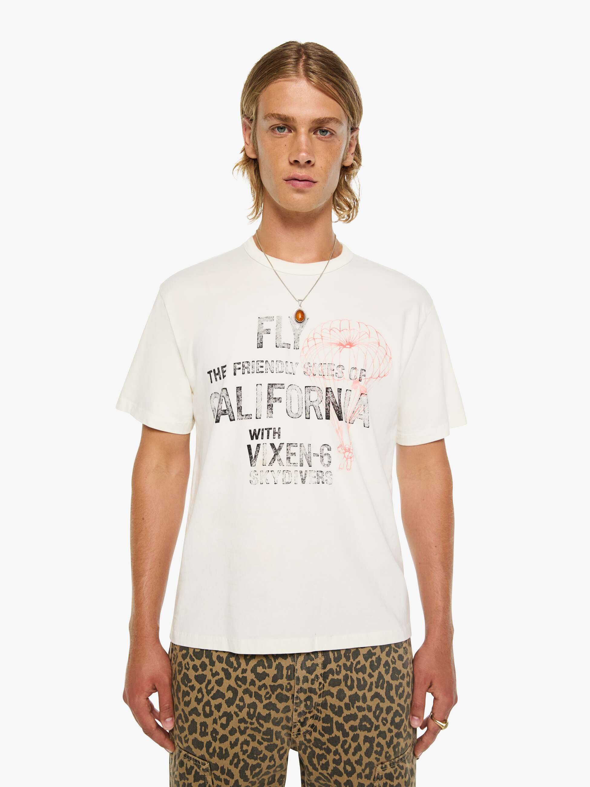 Mother Denim The Big Boy T-Shirt Weiss Fly With Vixen-6
