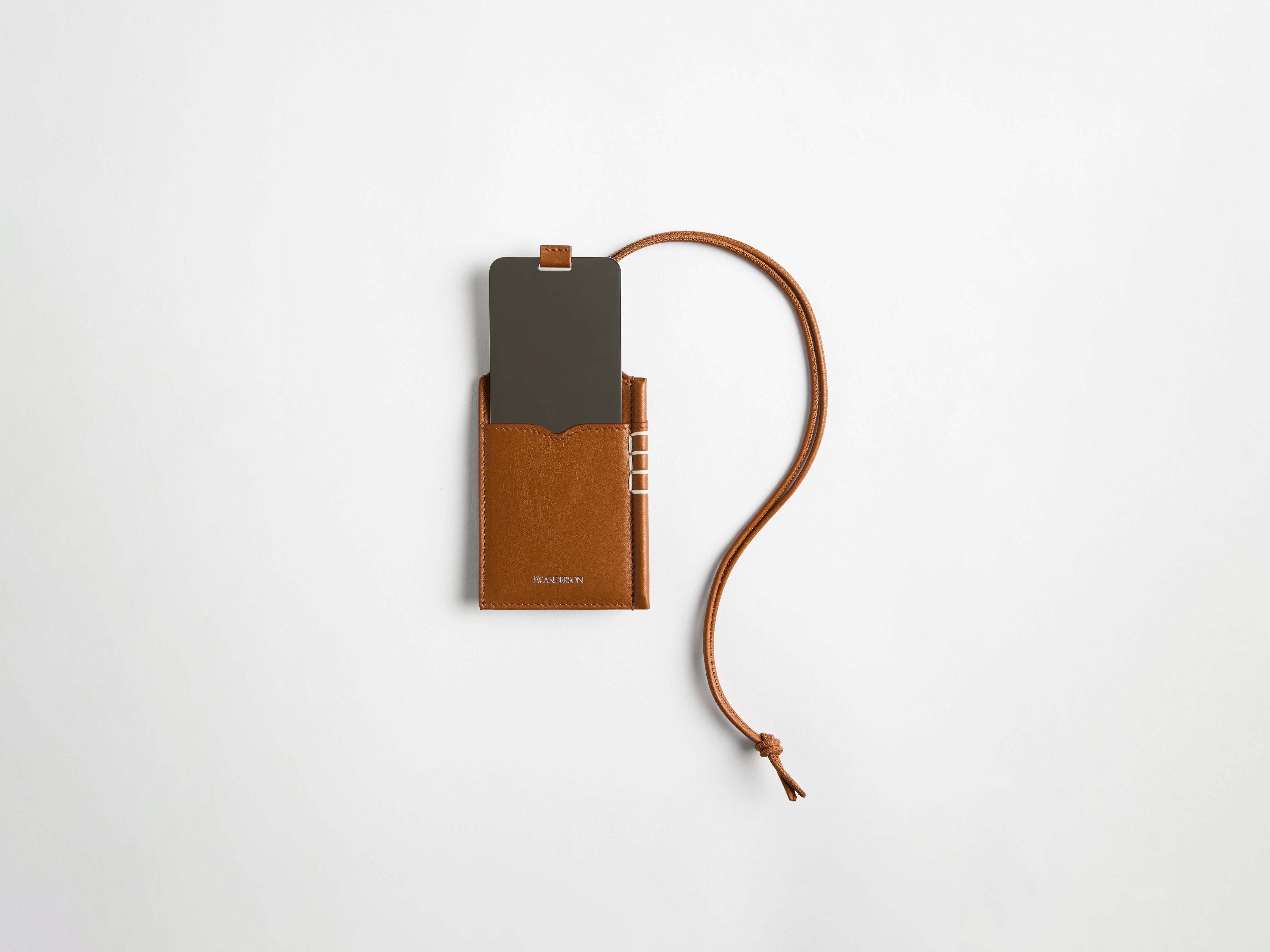 J.W.Anderson Wallets Loafer Mirror Case tan Leder