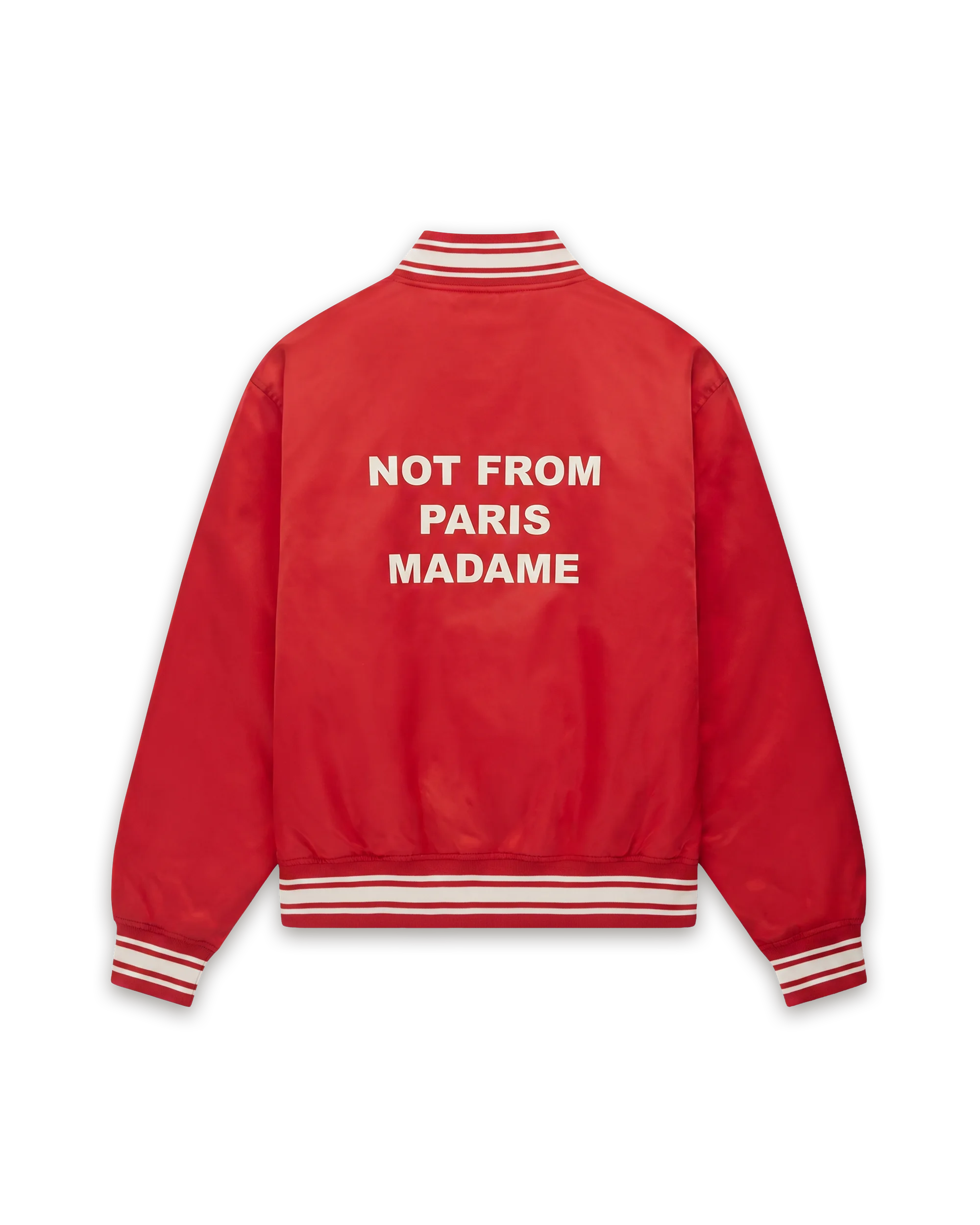 Drôle De Monsieur Slogan Nylon Bomber Bomberjacke rot Polyamid