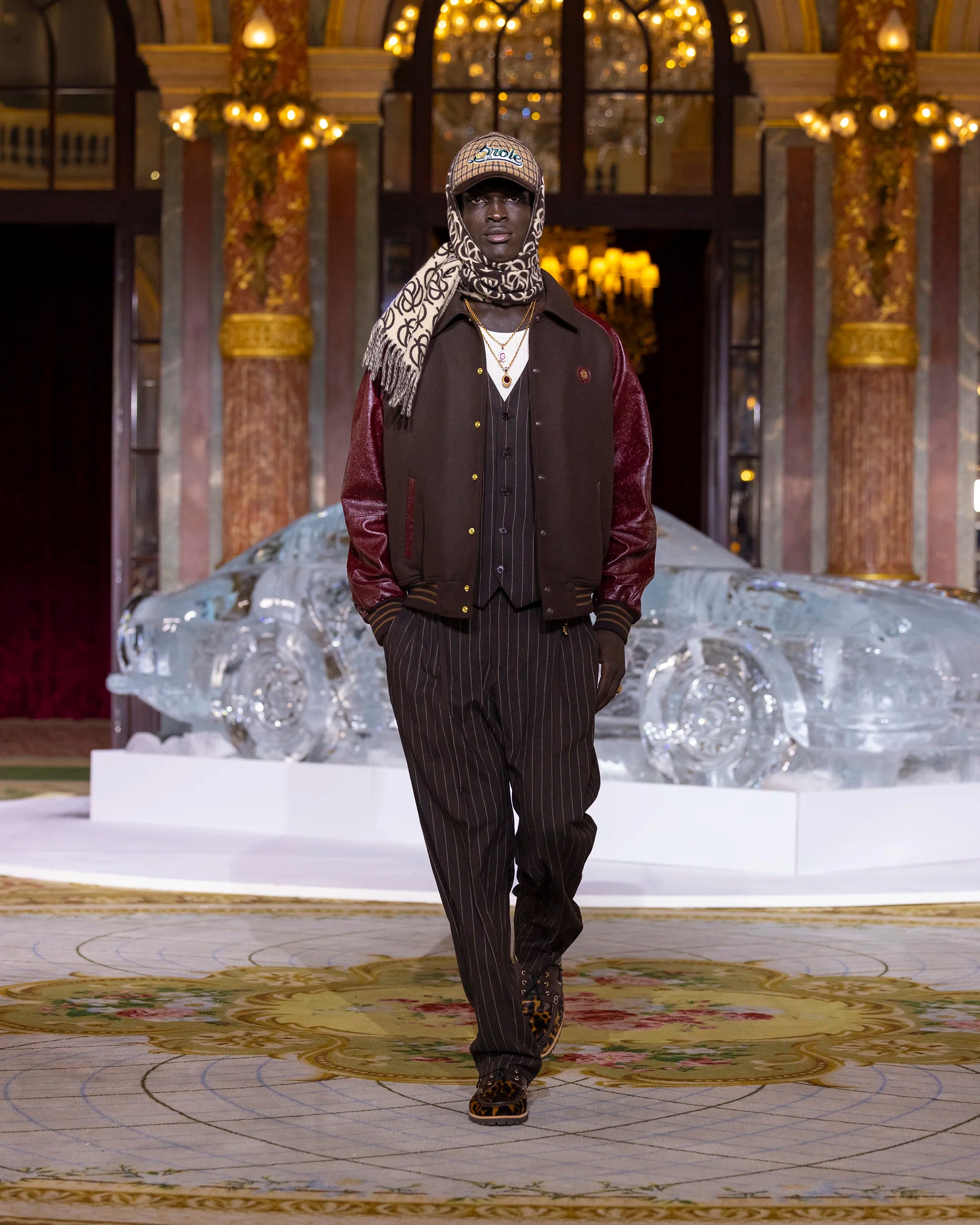 Drôle de Monsieur Teddy Lederjacke Dunkelbraun Wolle