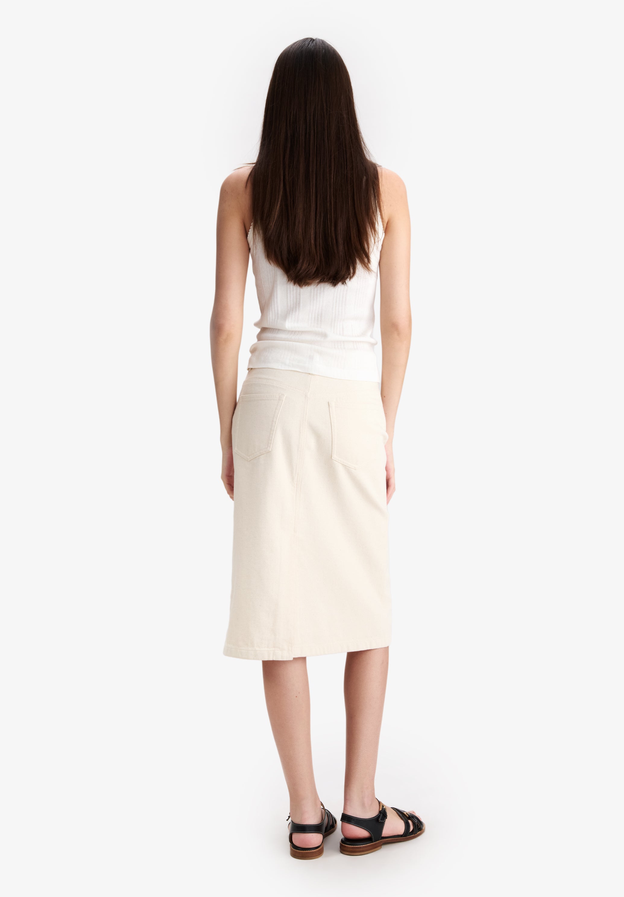 A.P.C. Tanktop Bio-Baumwolle Weiß Gerippt M