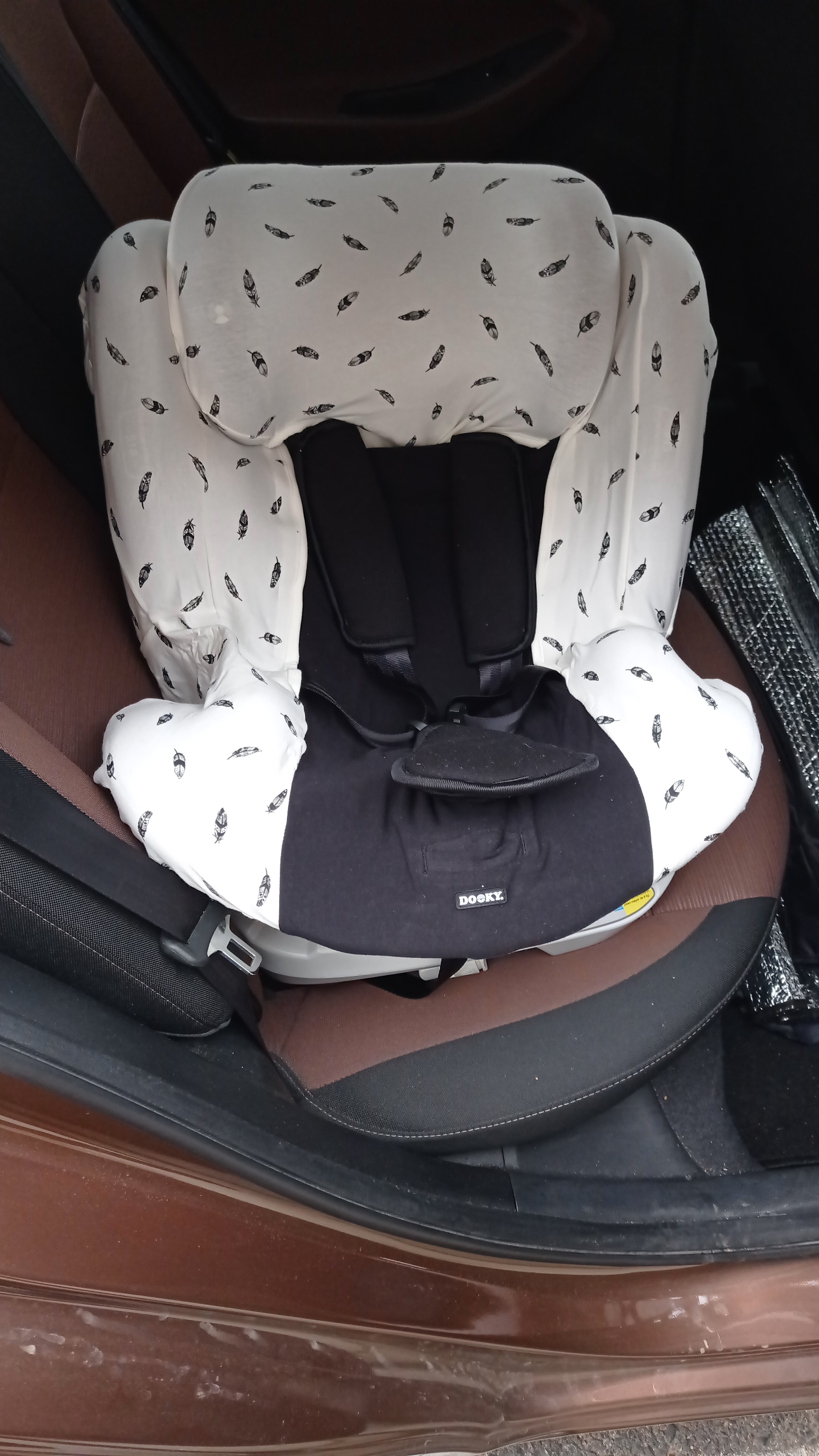 Dooky Seat Cover Group 1 Kindersitzbezug 9-18 kg Black Feather