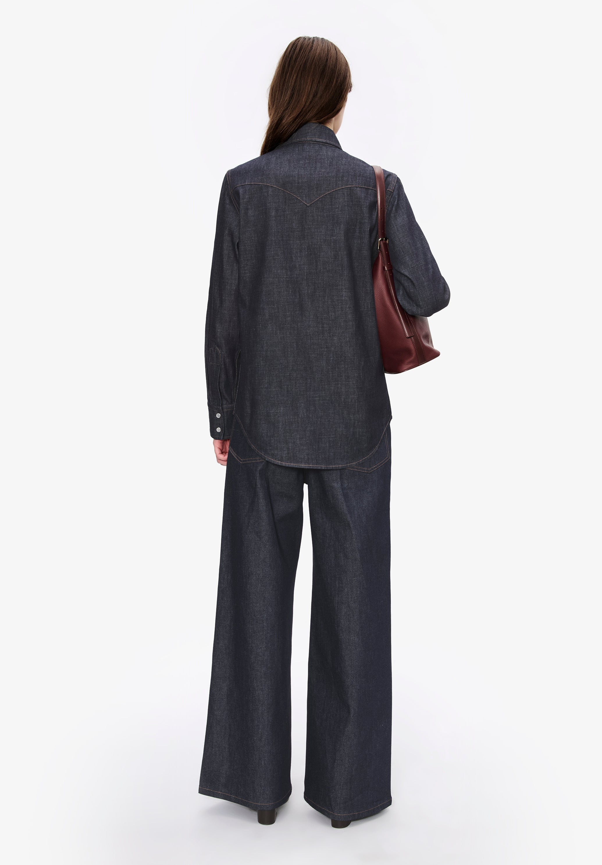 A.P.C. Western Hemd 38 Baumwolle Blau Perlmuttdruckknöpfe