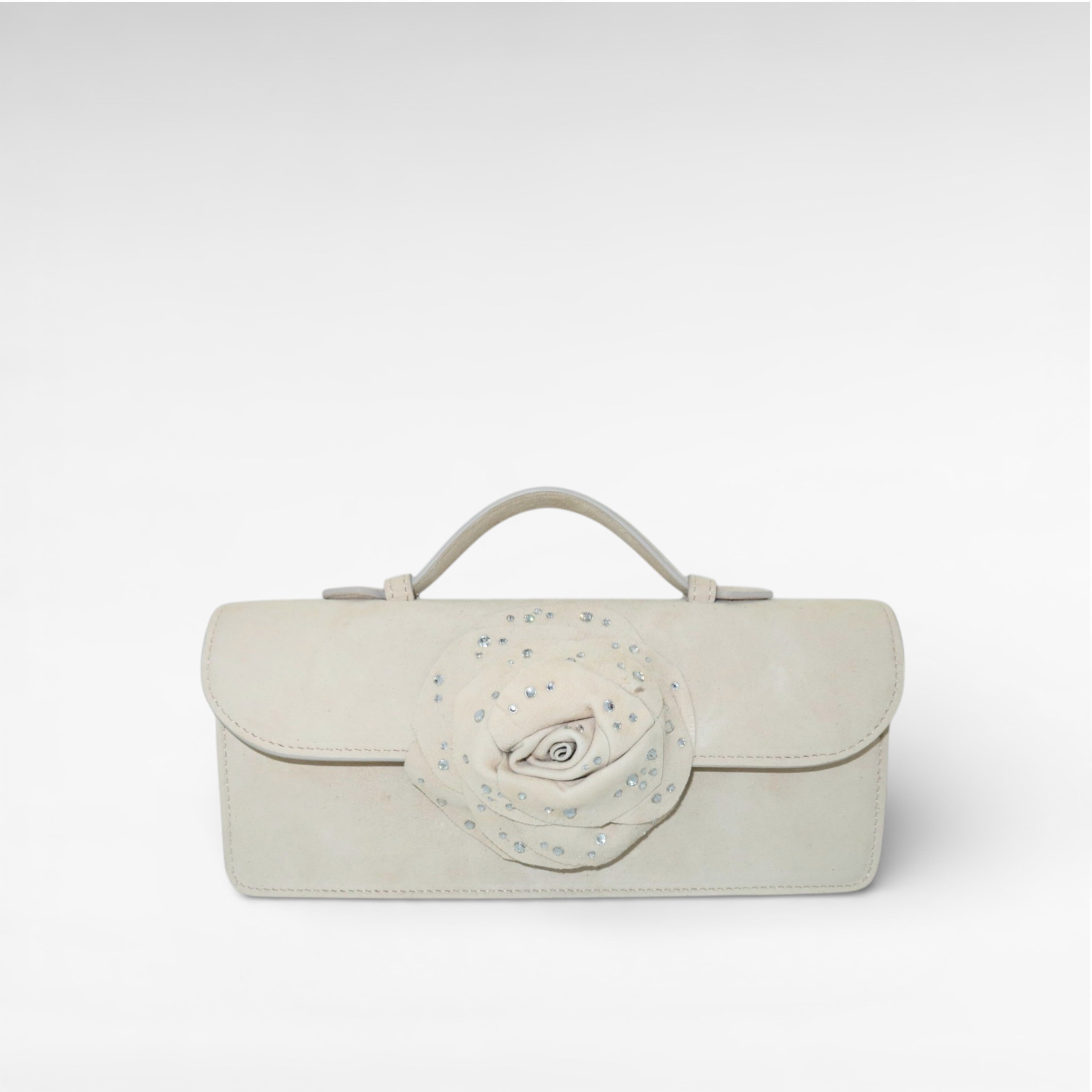 Gedebe Chelsea Medium Clutch Suede Blume 25cm