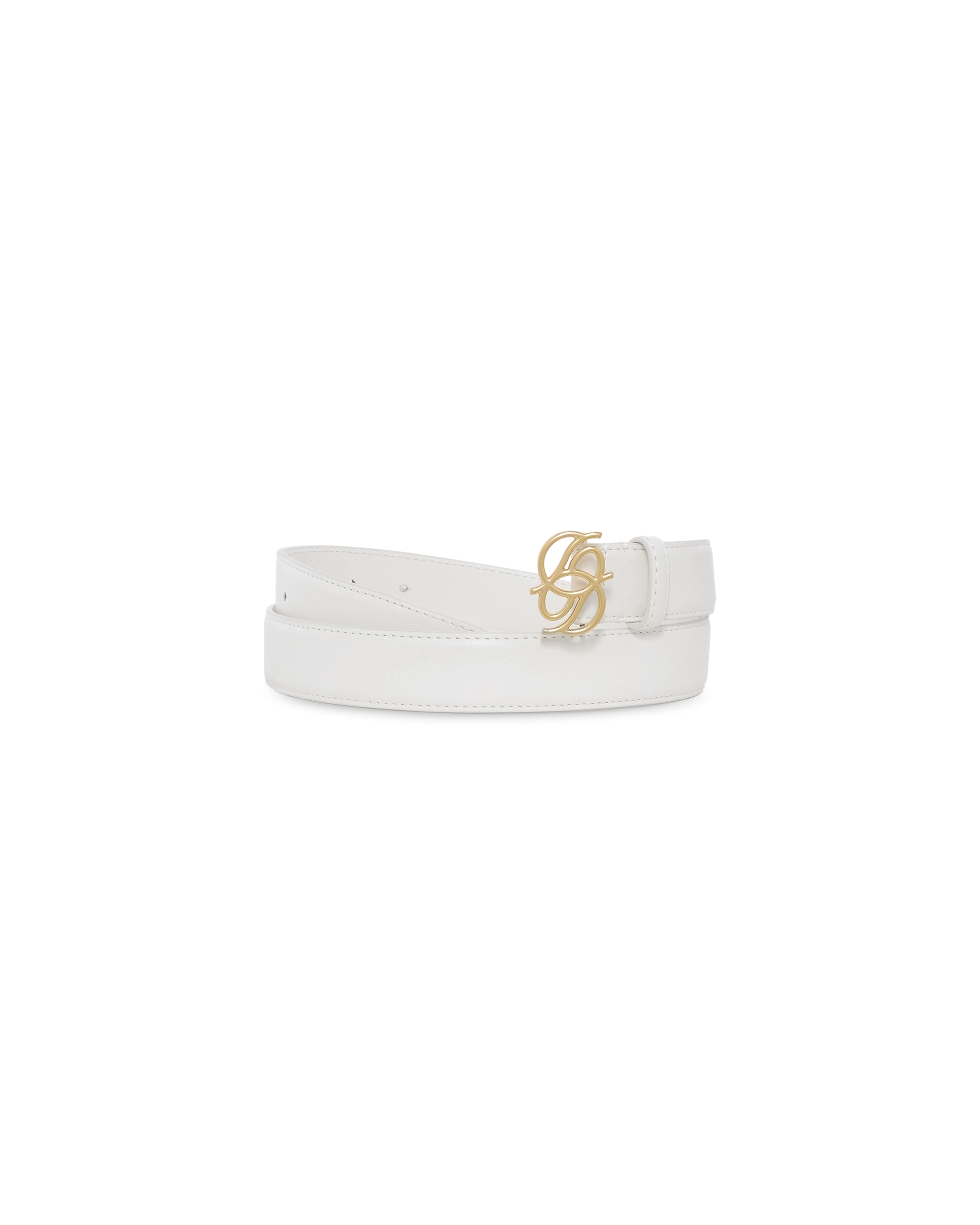 Drôle De Monsieur Monogramme Gürtel Ledergürtel Off White Leder