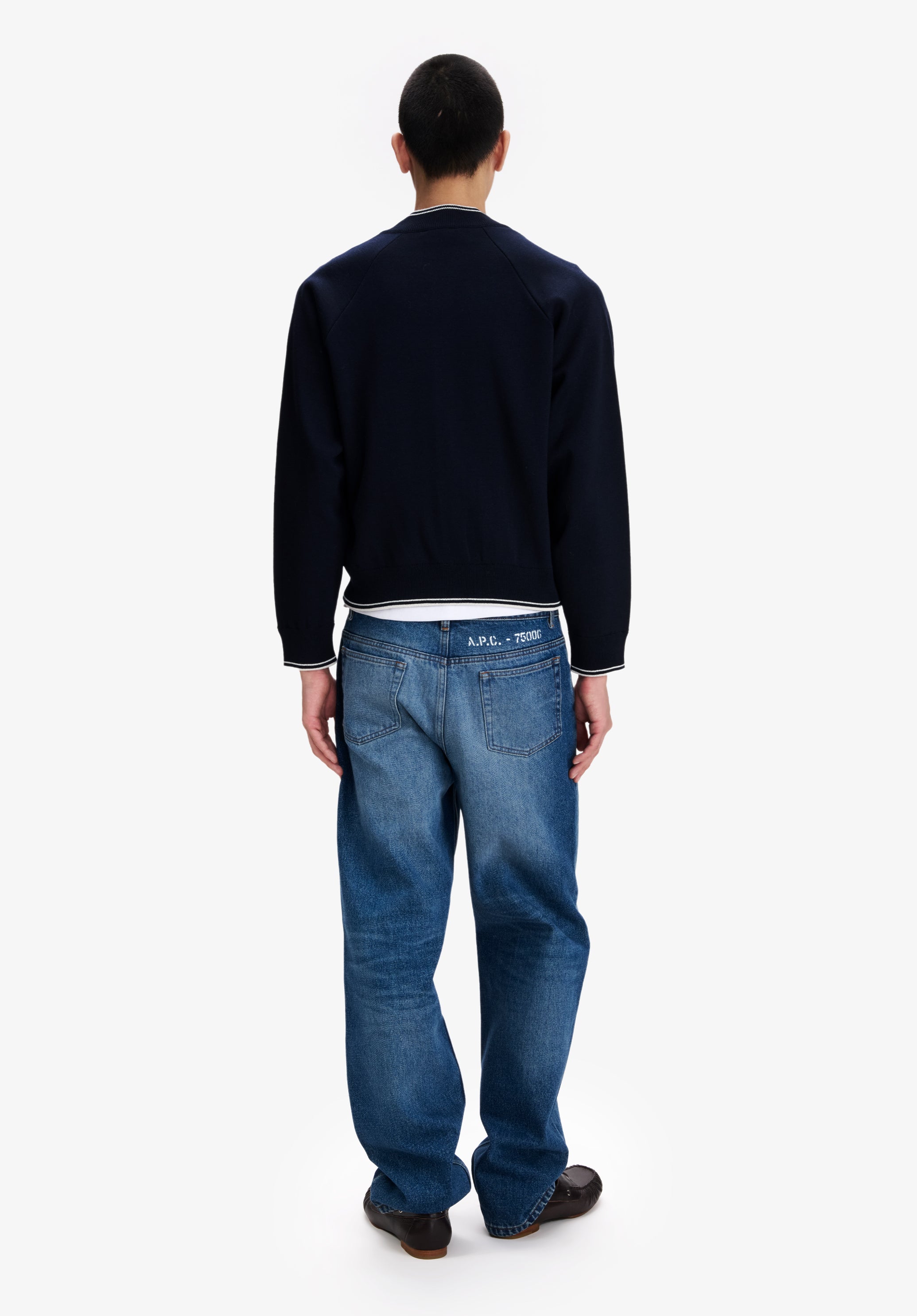 A.P.C. Jacke Kurz Marineblau Paspelierung Knöpfe Gr. M