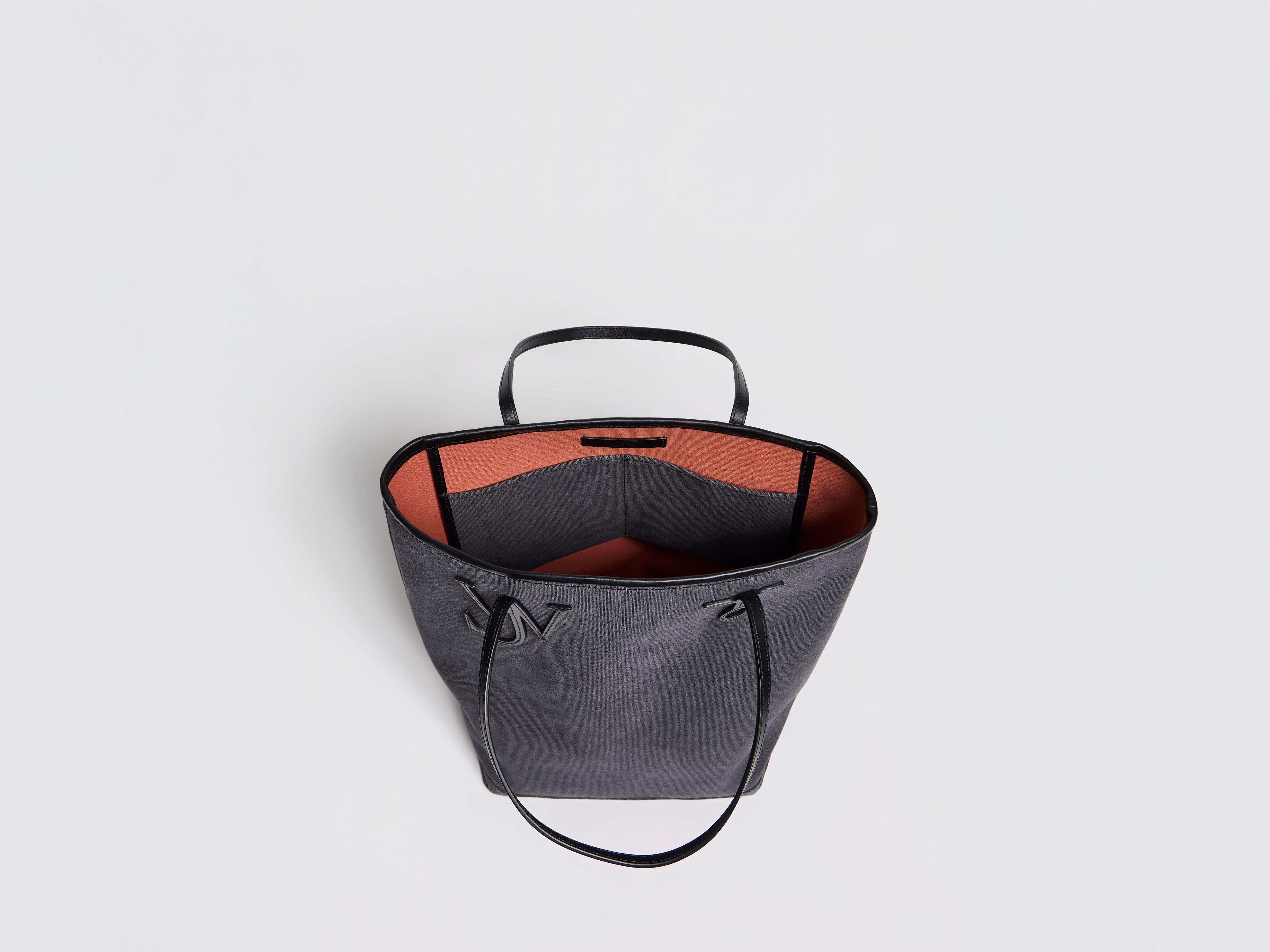 J.W.Anderson Large Anchor Canvas Tote Tasche Navy O/S Leder
