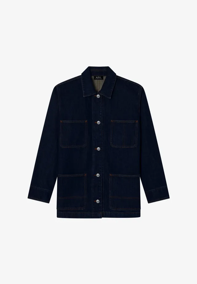 A.P.C. Workwear-Jacke Indigo-Denim recycelte Baumwolle
