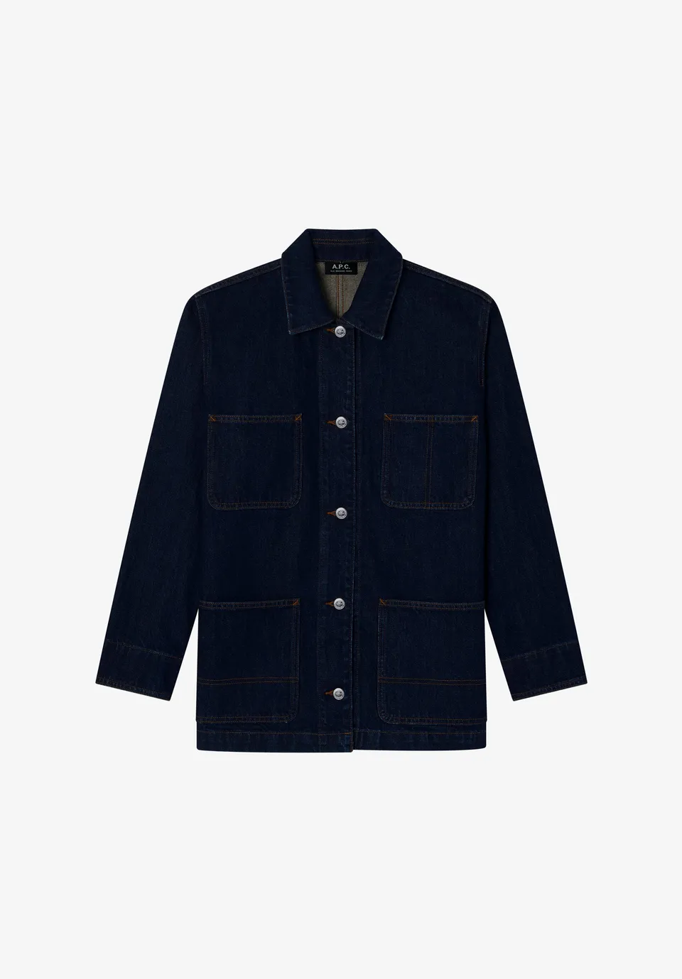 A.P.C. Workwear-Jacke Indigo-Denim recycelte Baumwolle