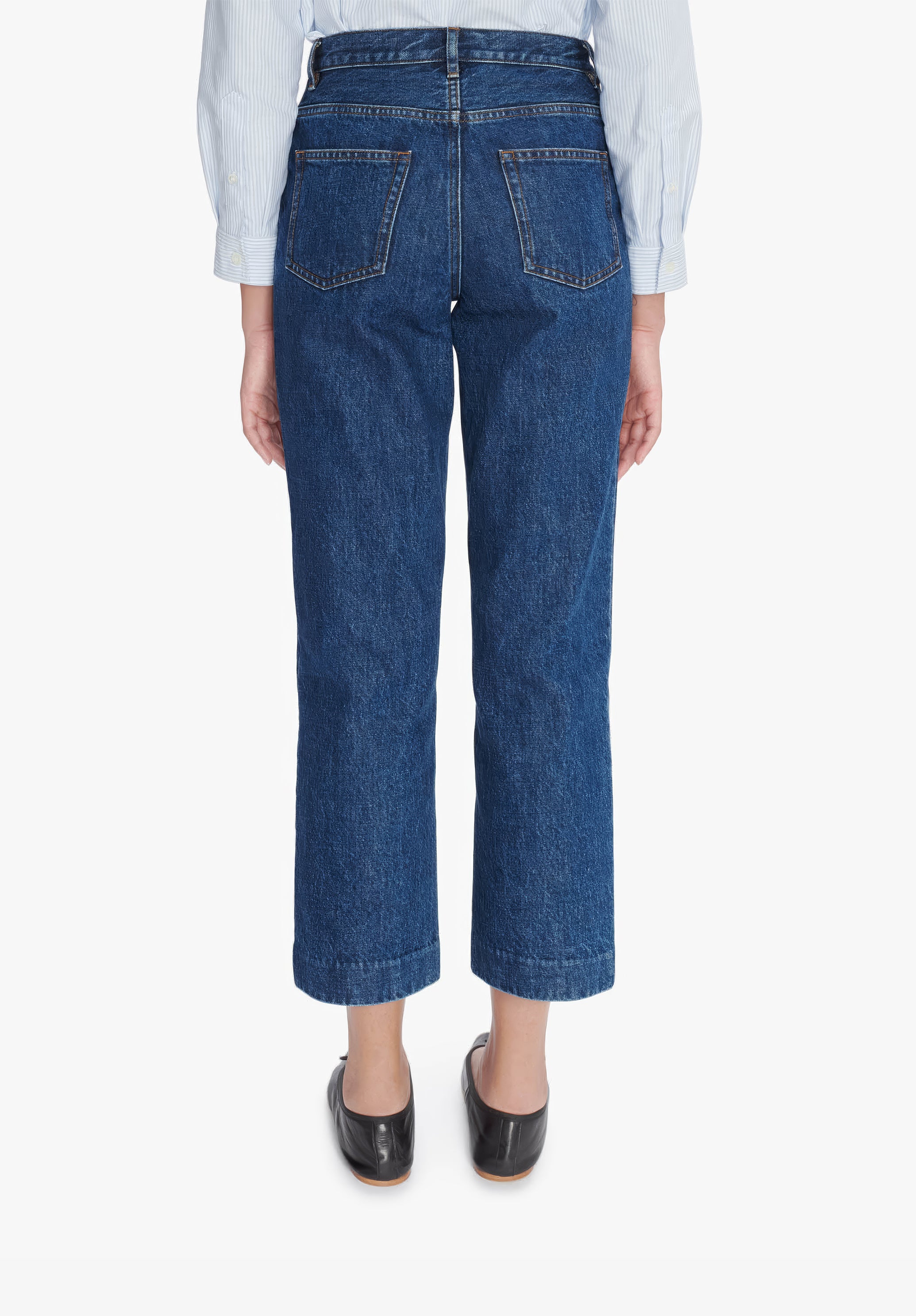 A.P.C. New Sailor Jeans 7/8 High Waist Gr.27 Bio-Baumwolle