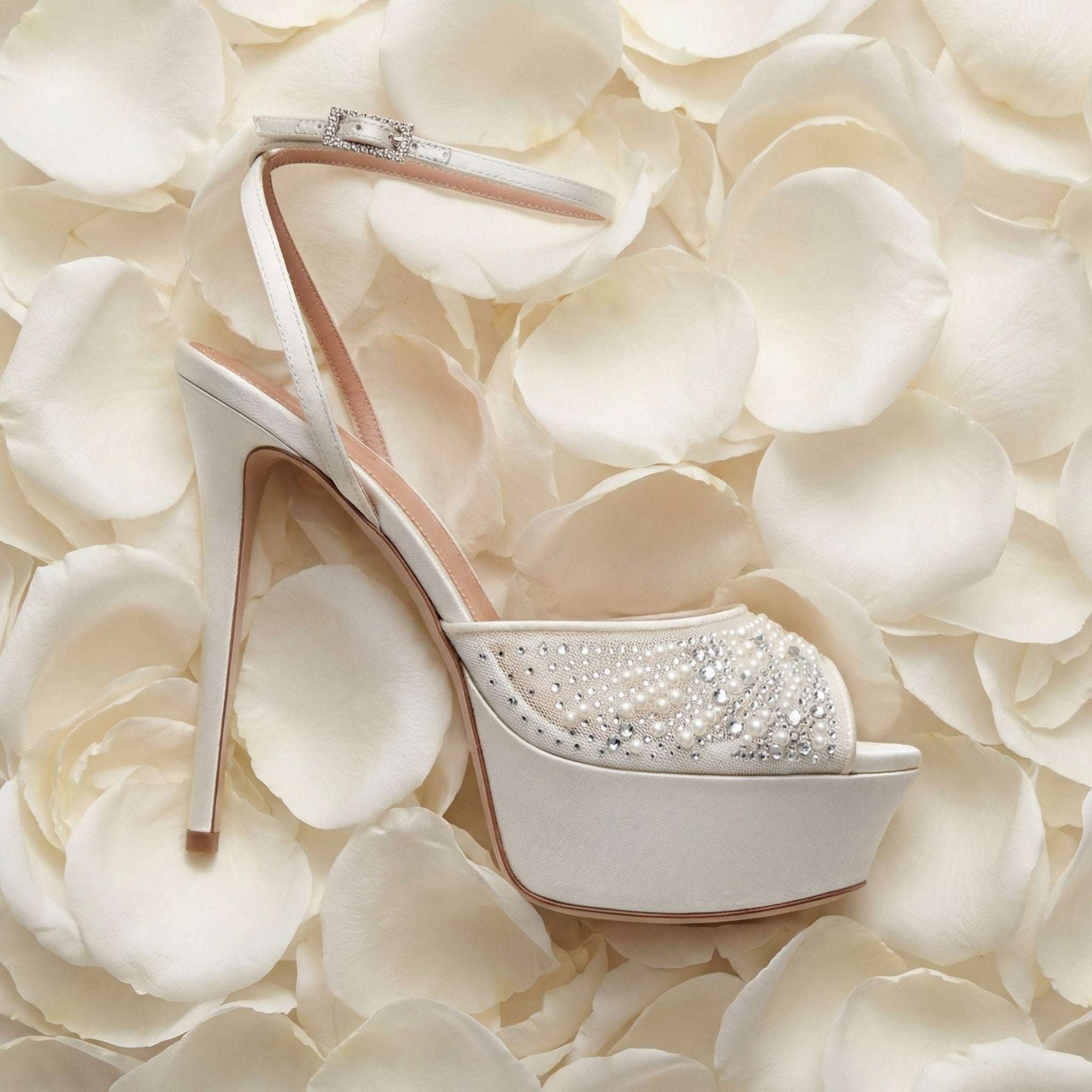 Gedebe Arianna Platform Satin Sandale 120