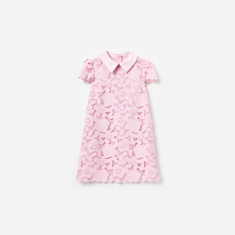 Self Portrait Pink Flower Kinderkleid Rosa Spitze Gr. 3-12