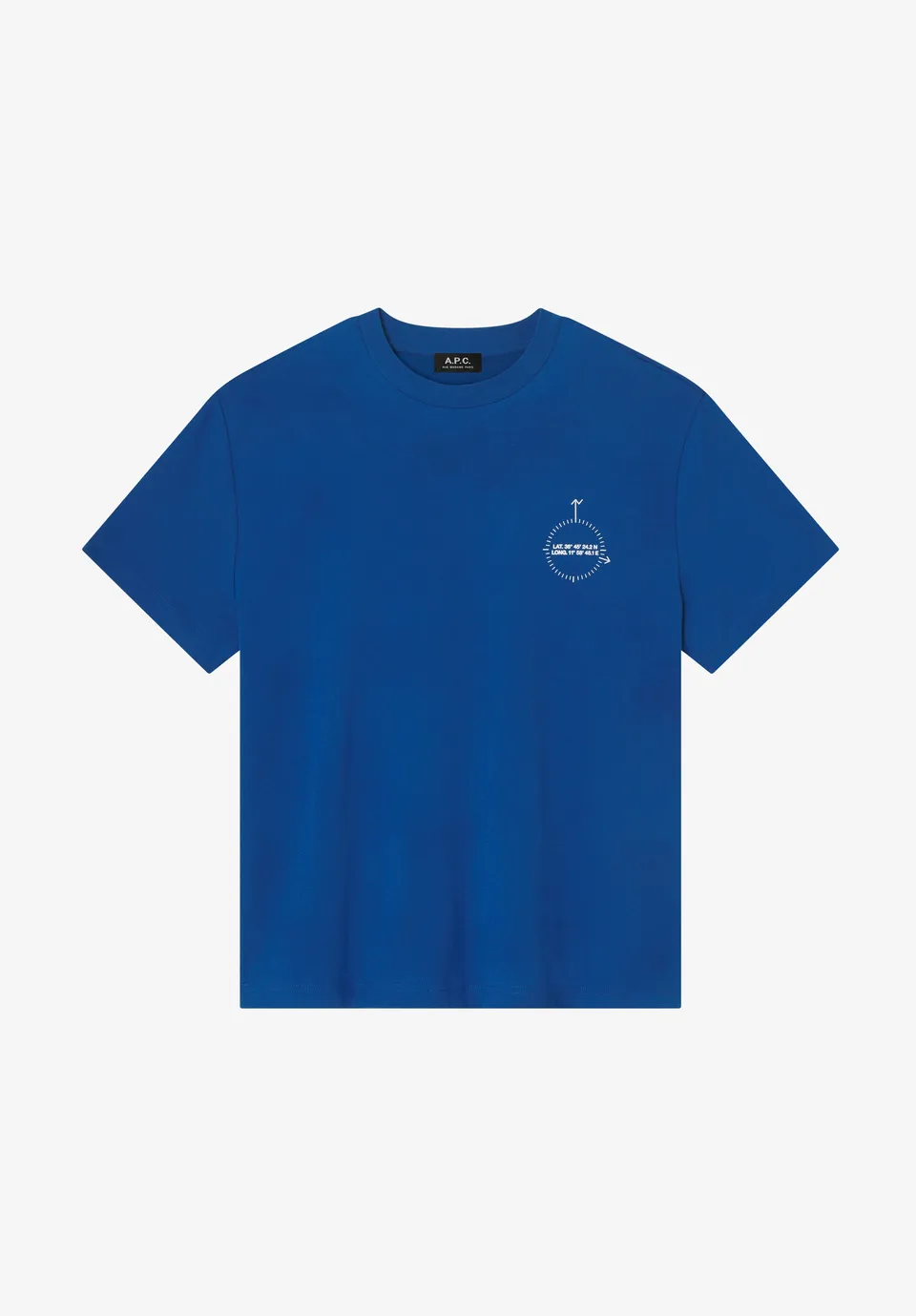A.P.C. Boussole T-Shirt blau Herrenshirt mit Print