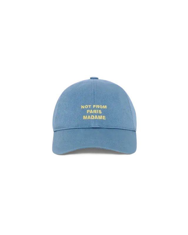 Drôle De Monsieur Slogan Cap blau Baumwolle 6-Panel