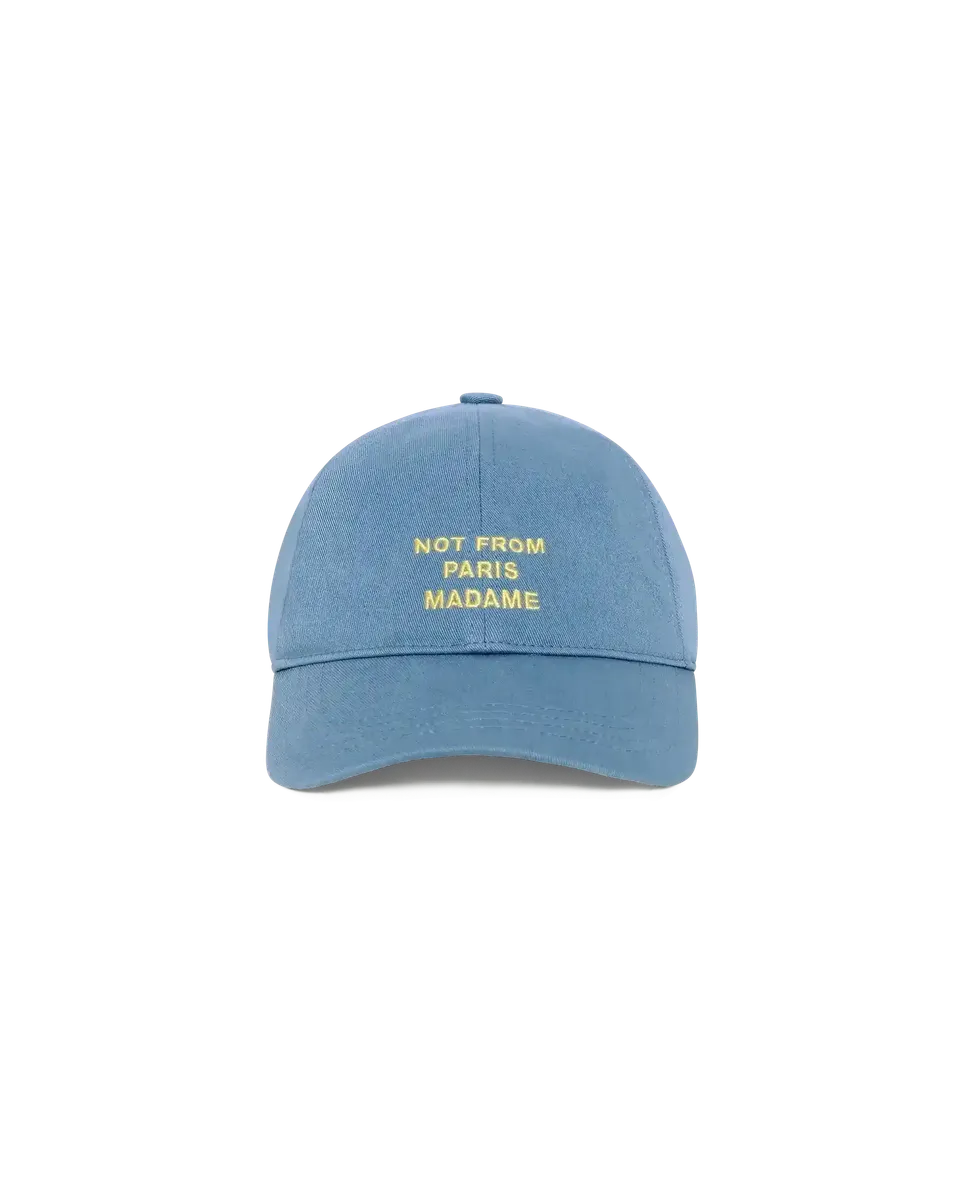 Drôle De Monsieur Slogan Cap blau Baumwolle 6-Panel