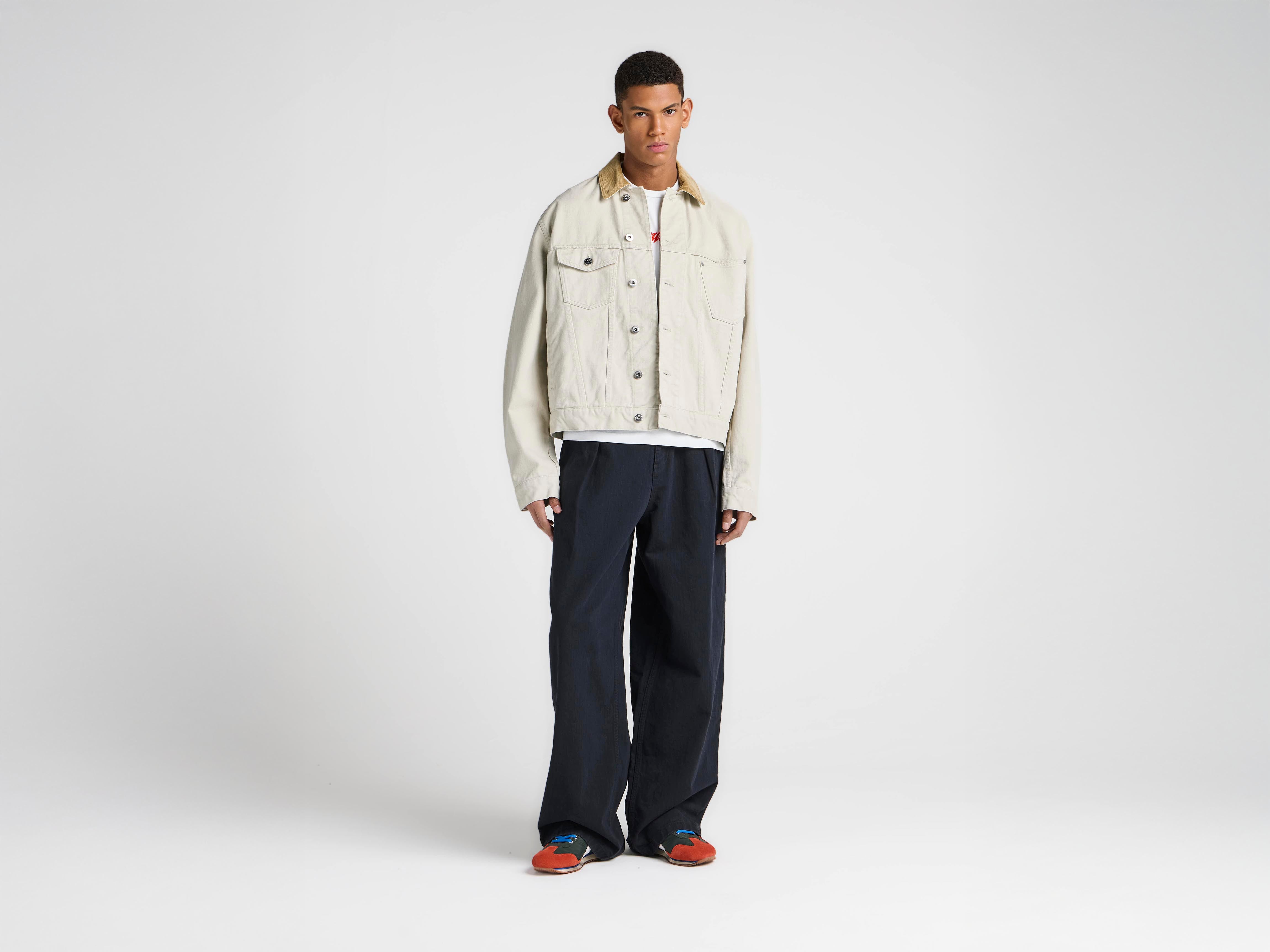 J.W.Anderson Corduroy Collar Jeansjacke Ecru