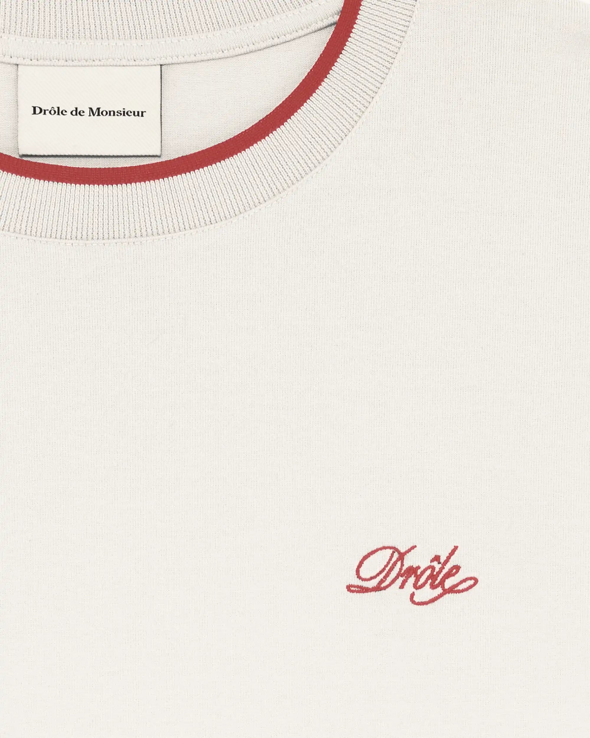 Drôle De Monsieur Bellissima T-Shirt Off White Stickerei