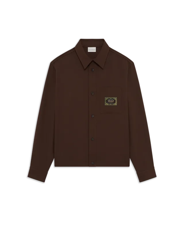 Drôle De Monsieur Elasticated Hem Shirt M-SH276 Hemd Braun