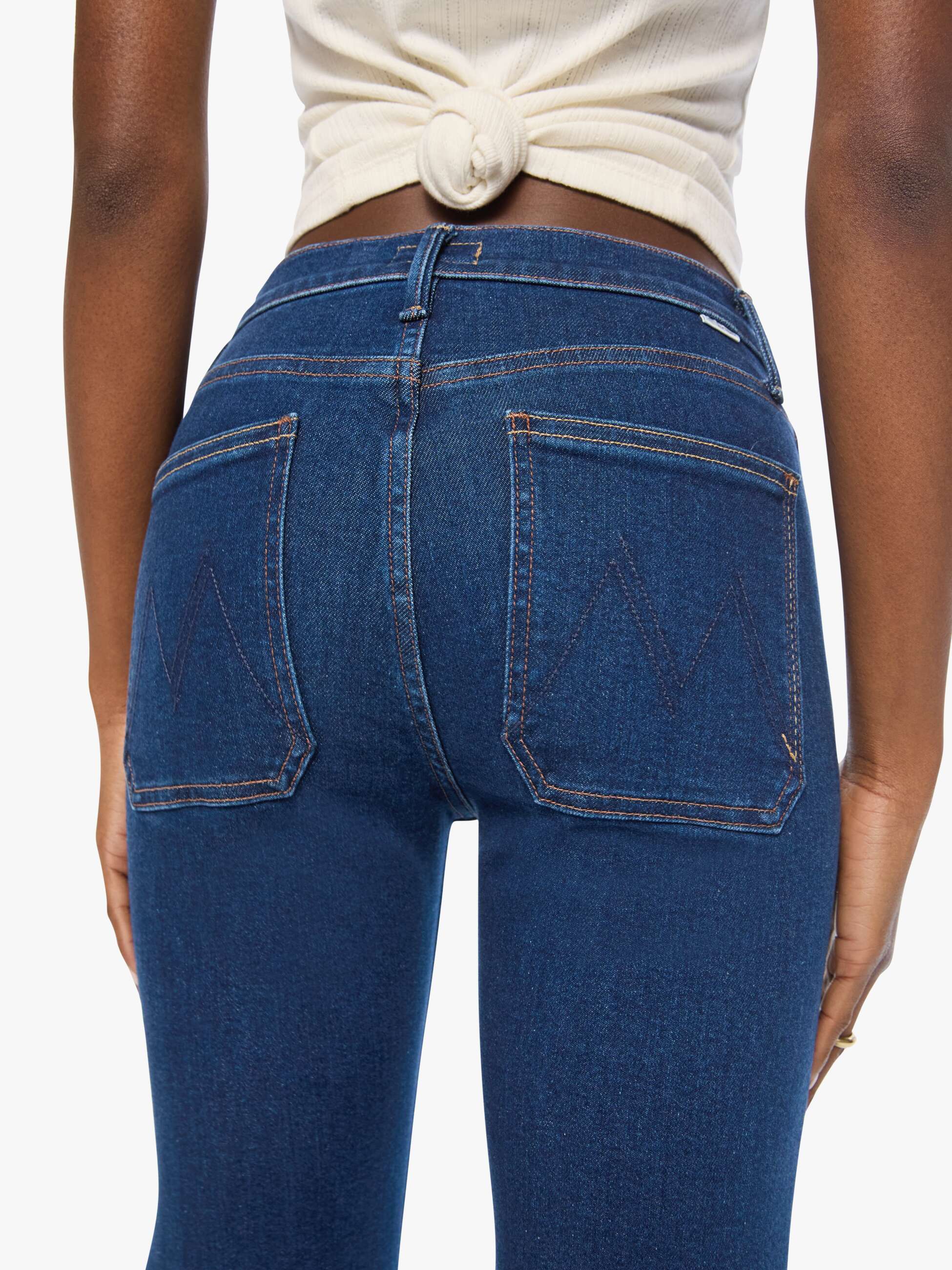 Mother The Patch Pocket Doozy Jeans Retrograde Rodeo High-Rise