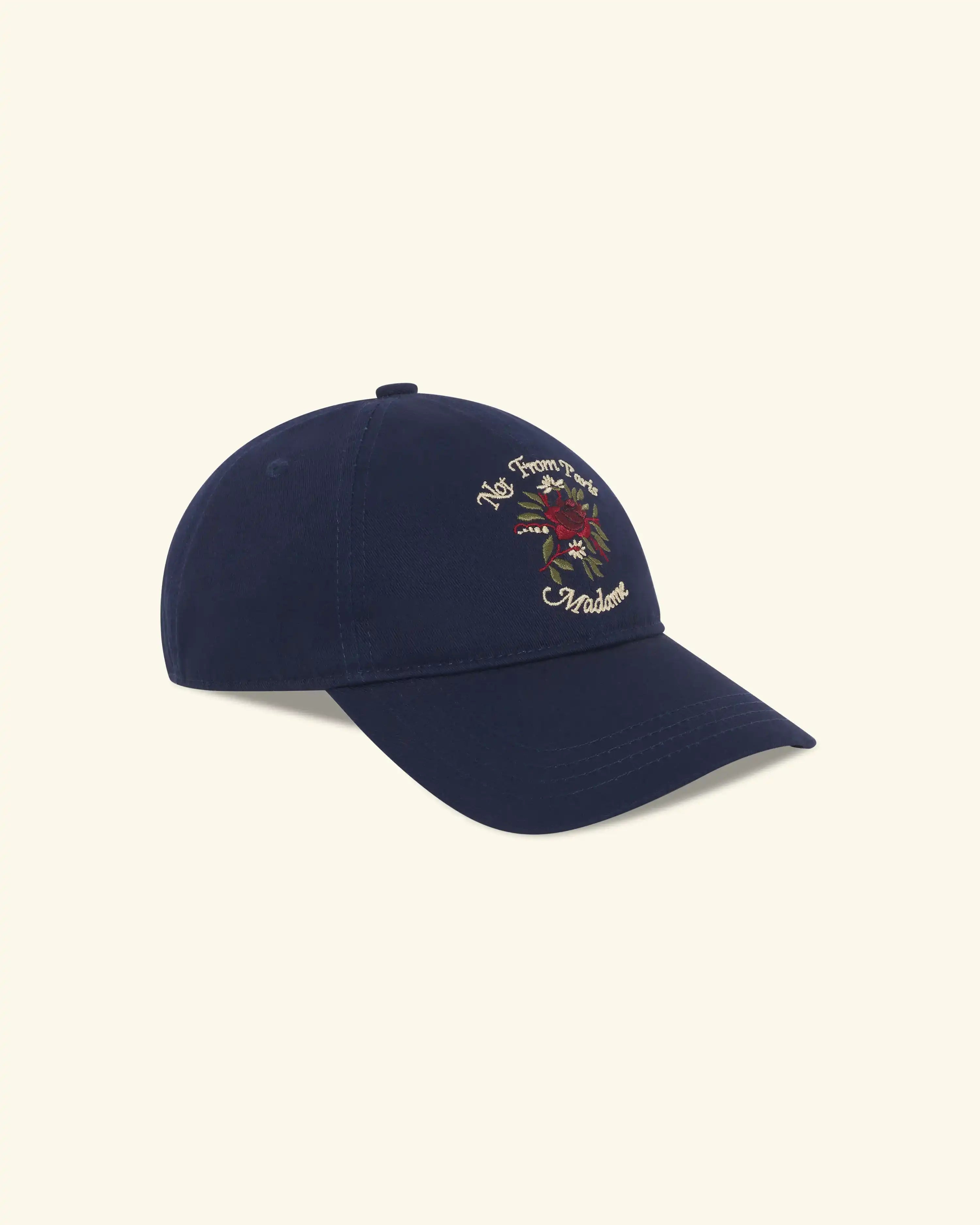 Drôle De Monsieur La Casquette Slogan Rose Cap Dunkelblau