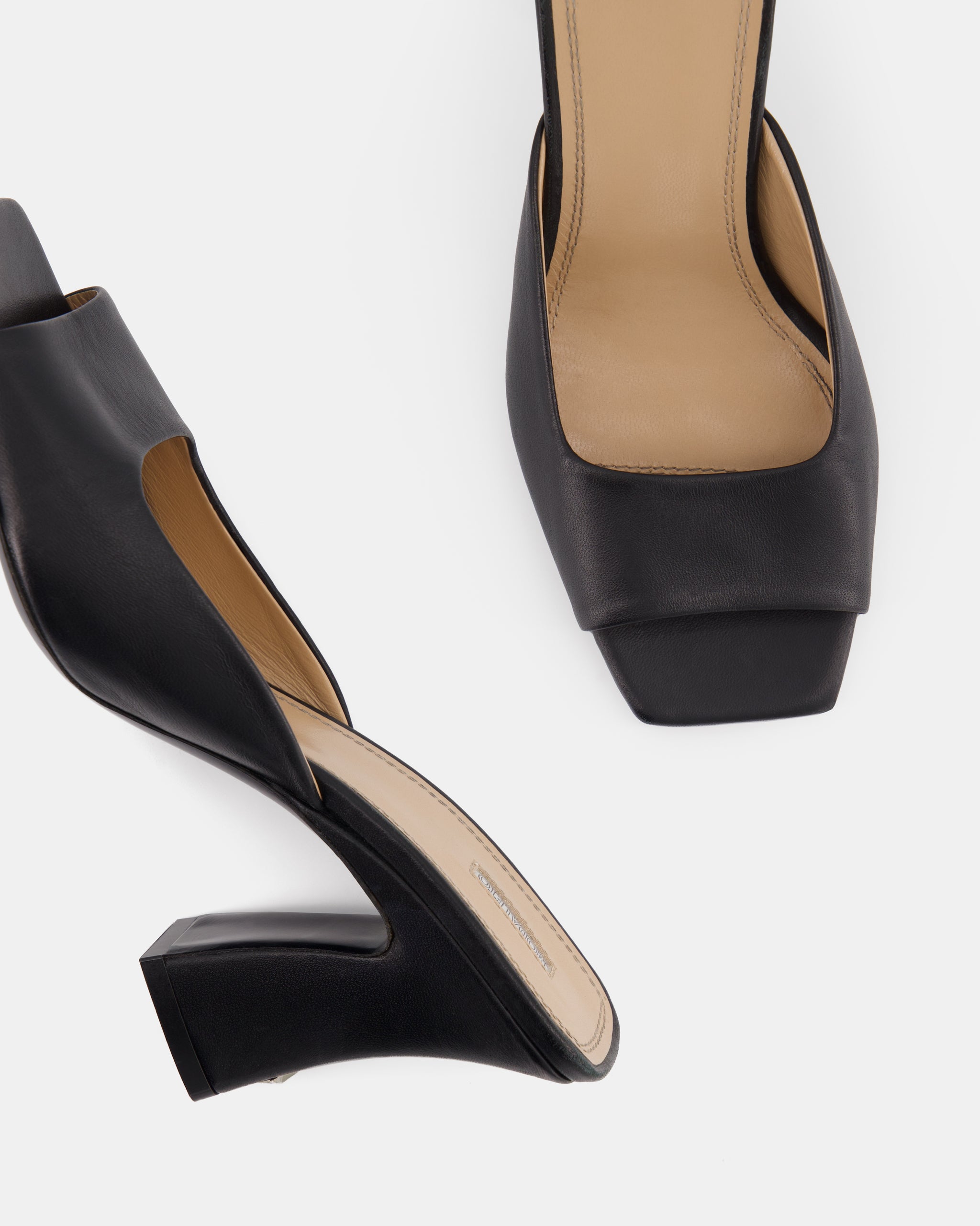 Nodaleto Nodstalgia Brooke Mules Black Nappa 9cm