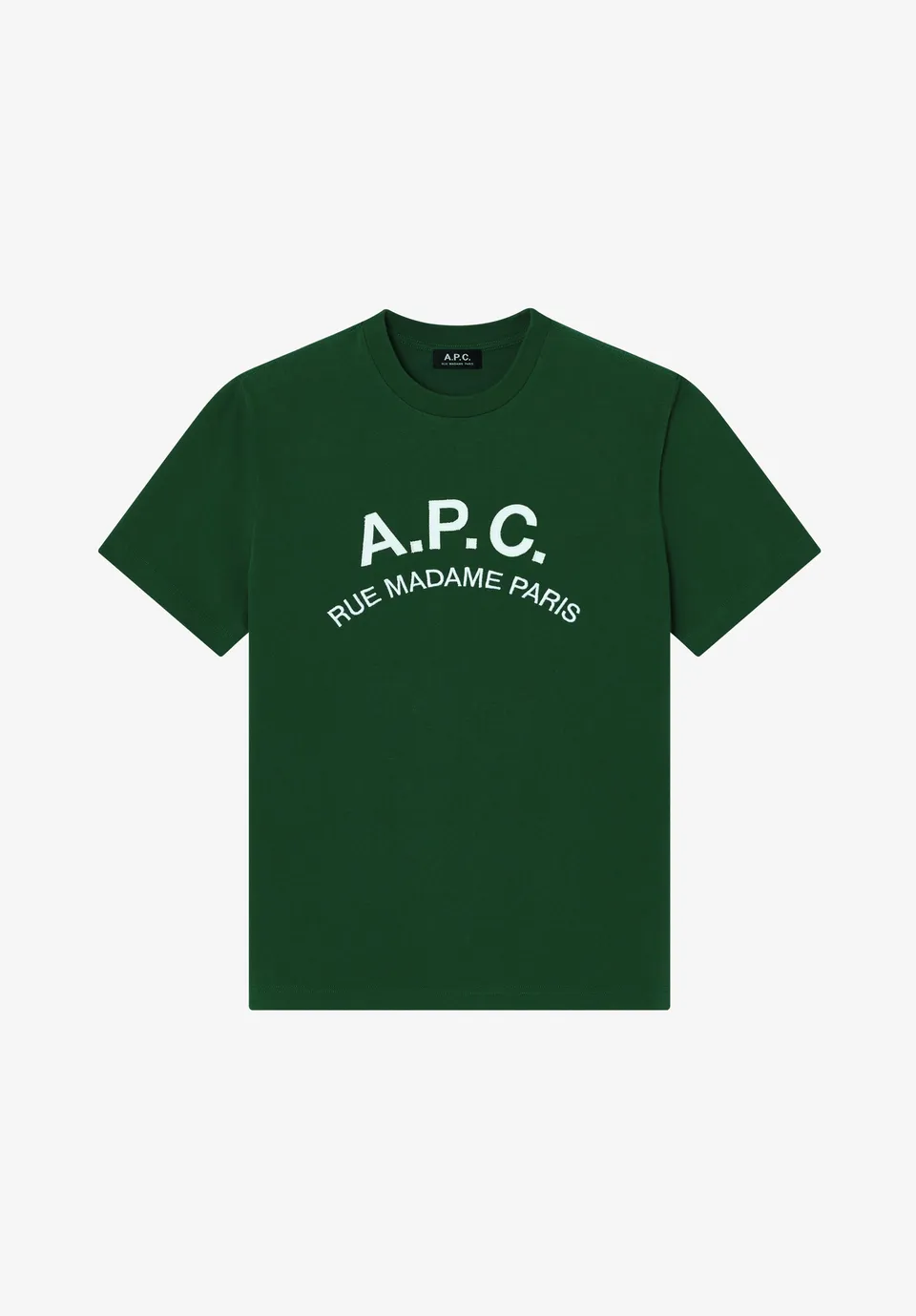 A.P.C. Logo T-Shirt dunkelgrün Vintage aus Bio-Baumwolle