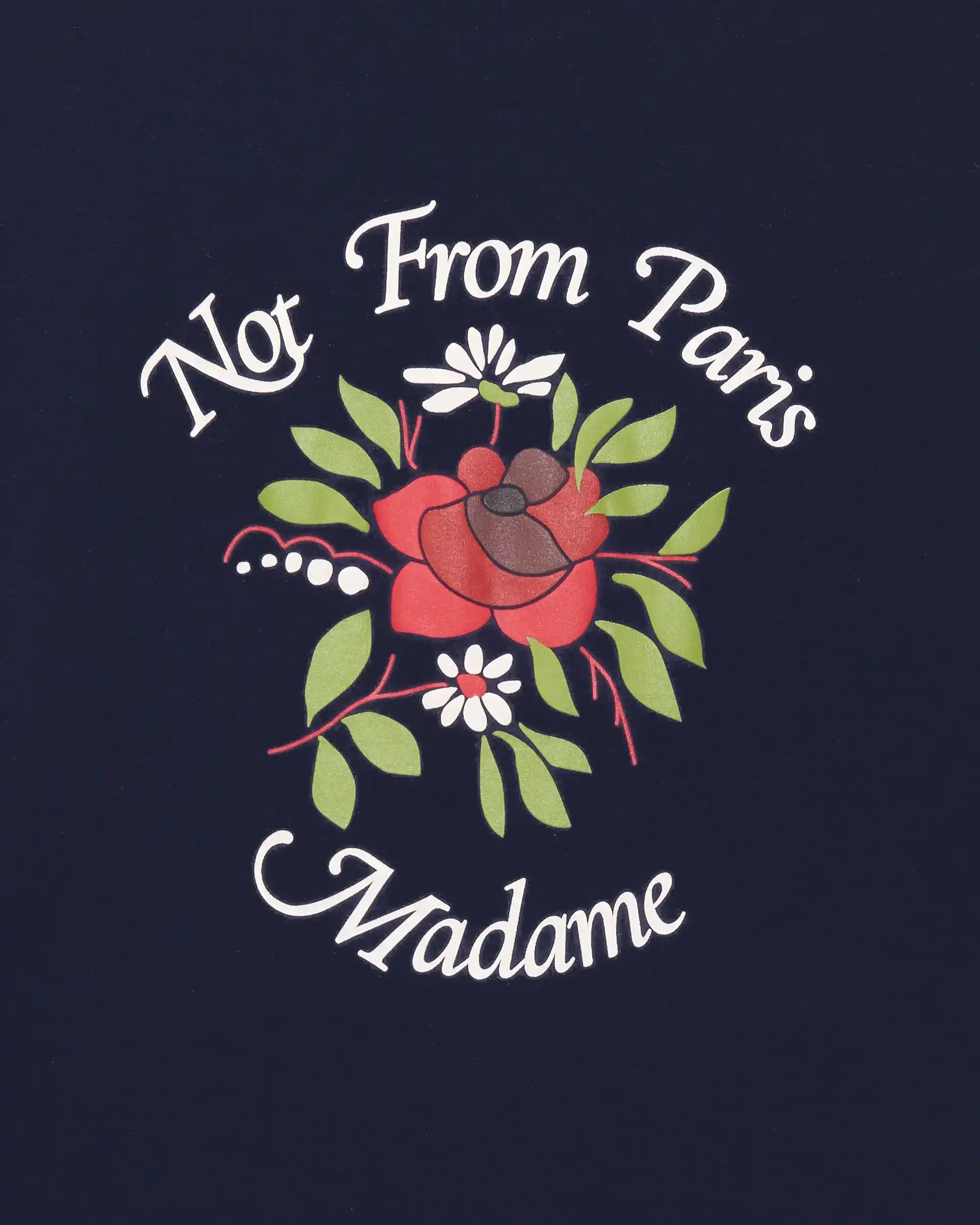 Drôle De Monsieur Le T-Shirt Slogan Rose T-Shirt navy Baumwolle