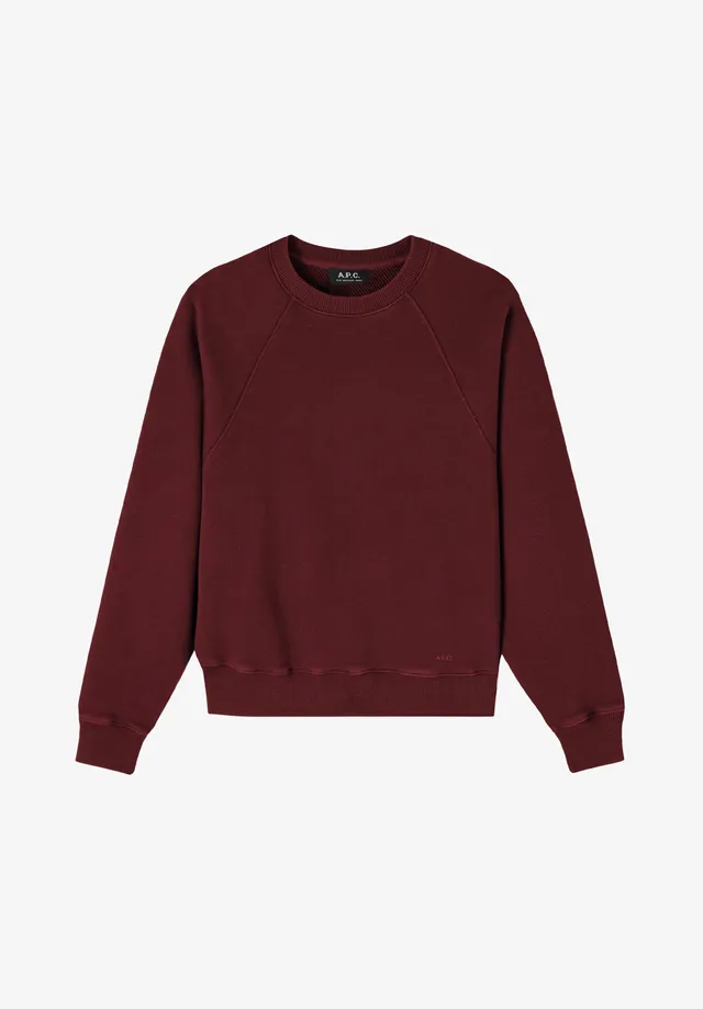 A.P.C. Sweatshirt Raglan Kapuzenpullover Bordeaux M
